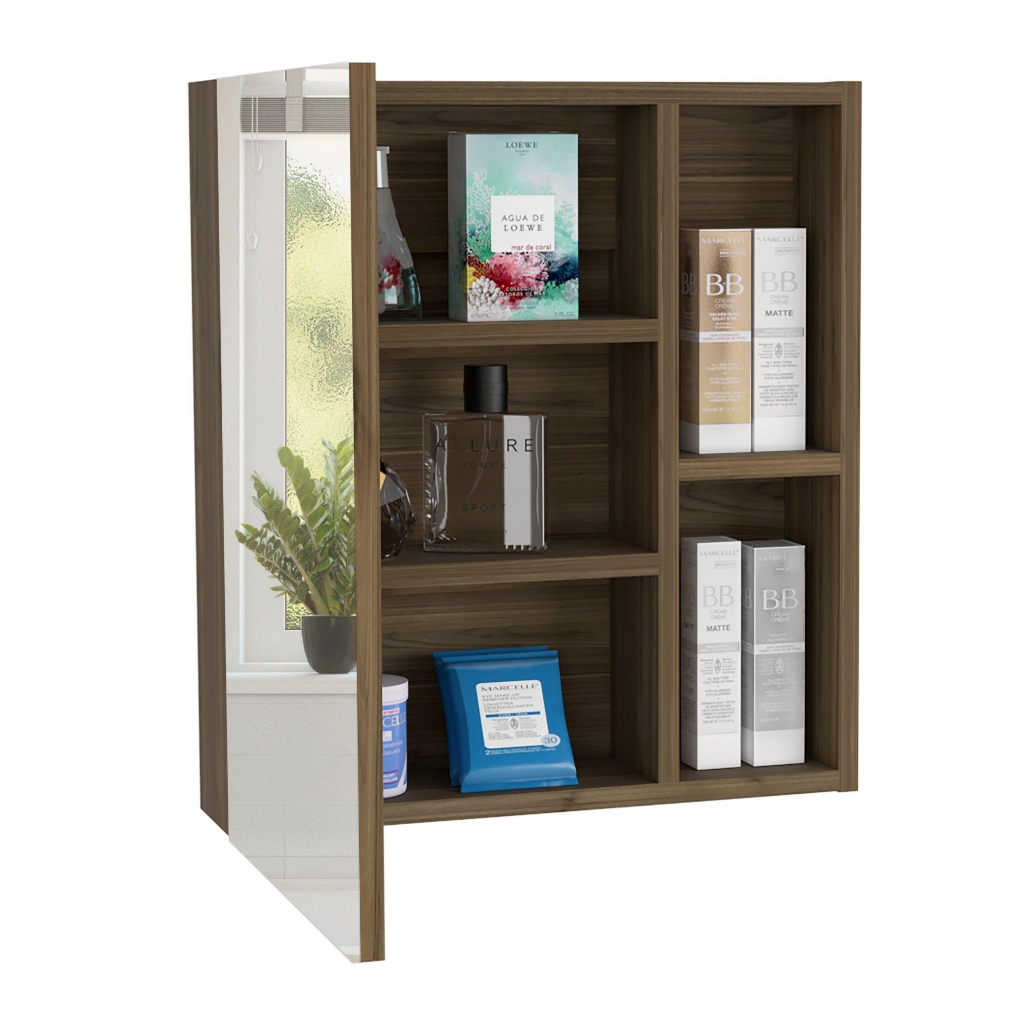 Botiquin De Baño 1 Puerta 49.7X45X12.5 Cm Café Oscuro-2