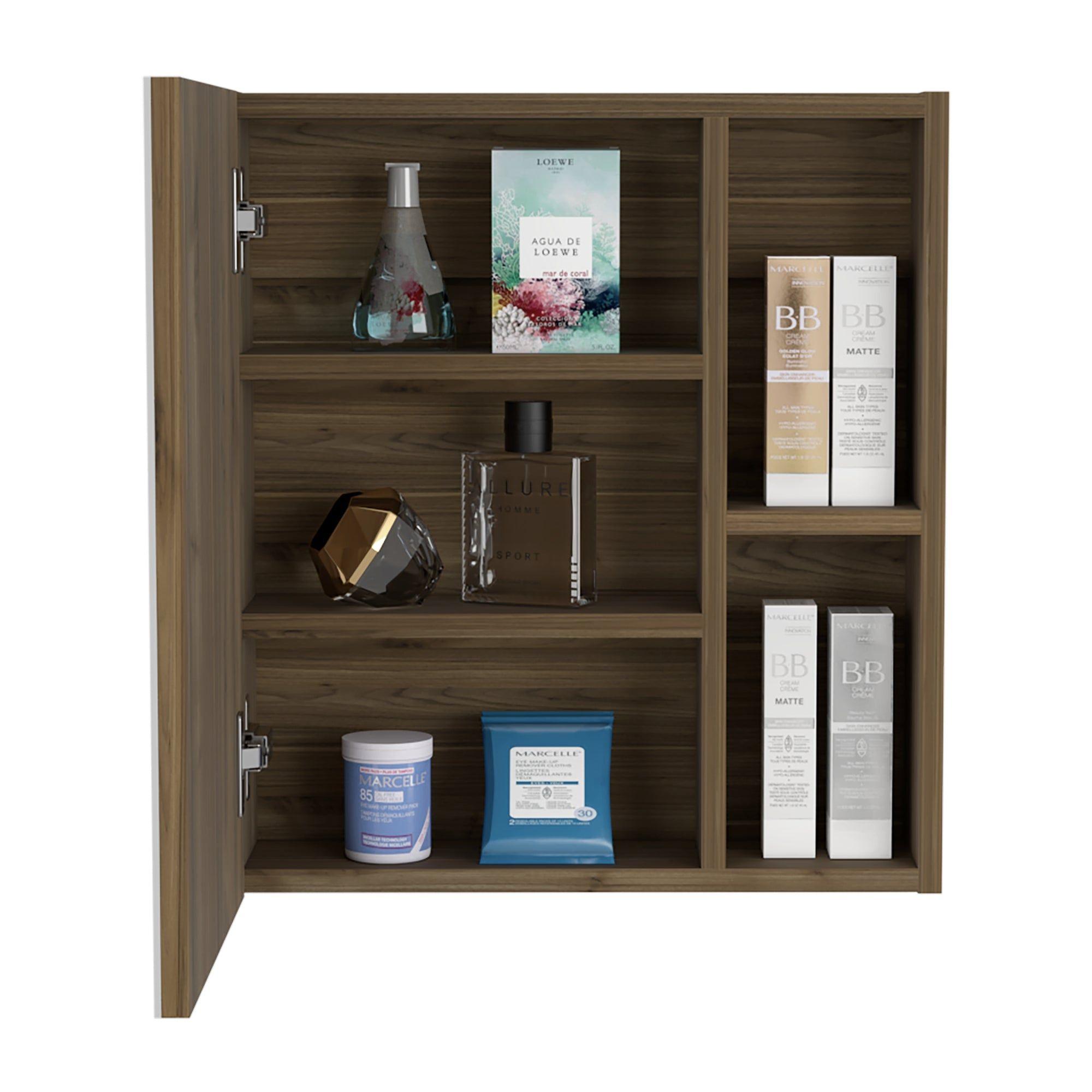 Botiquin De Baño 1 Puerta 49.7X45X12.5 Cm Café Oscuro-3