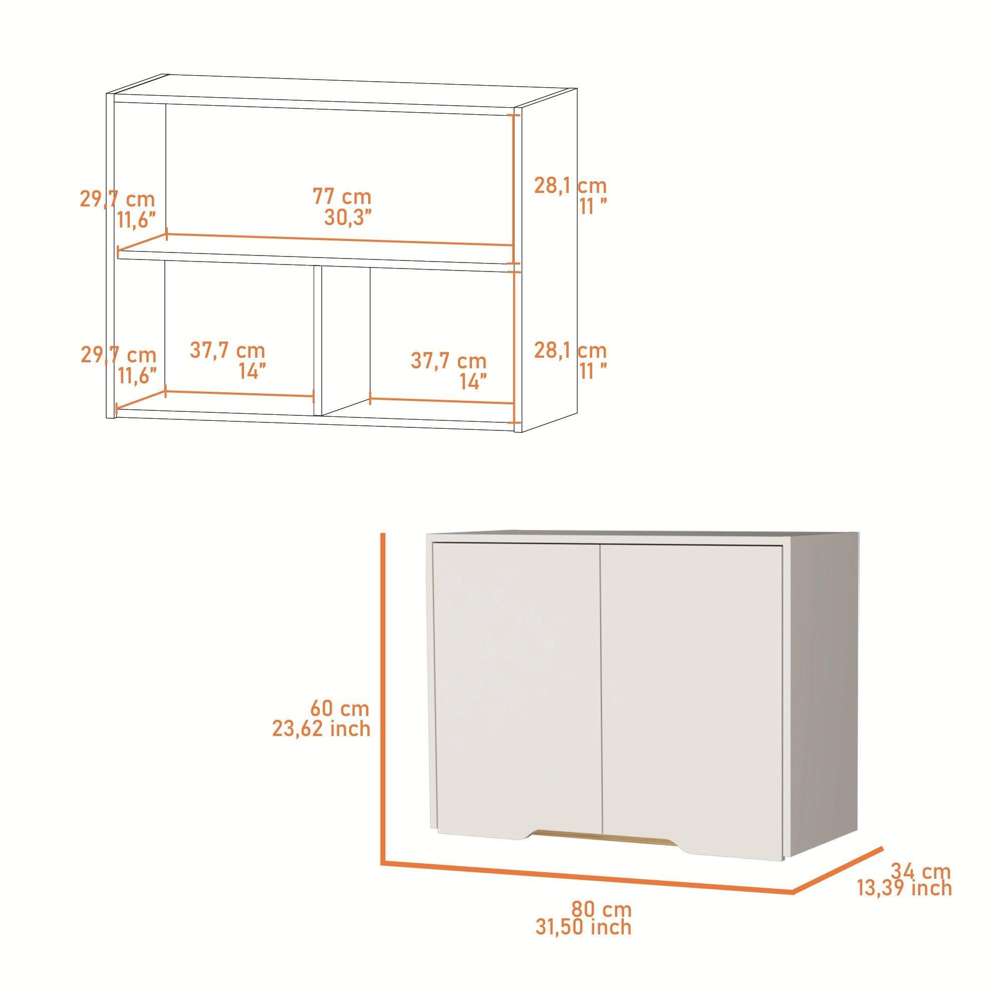 MUEBLE MURAL 80X60X34 2 PUERTAS FM-008B BLANCO-6