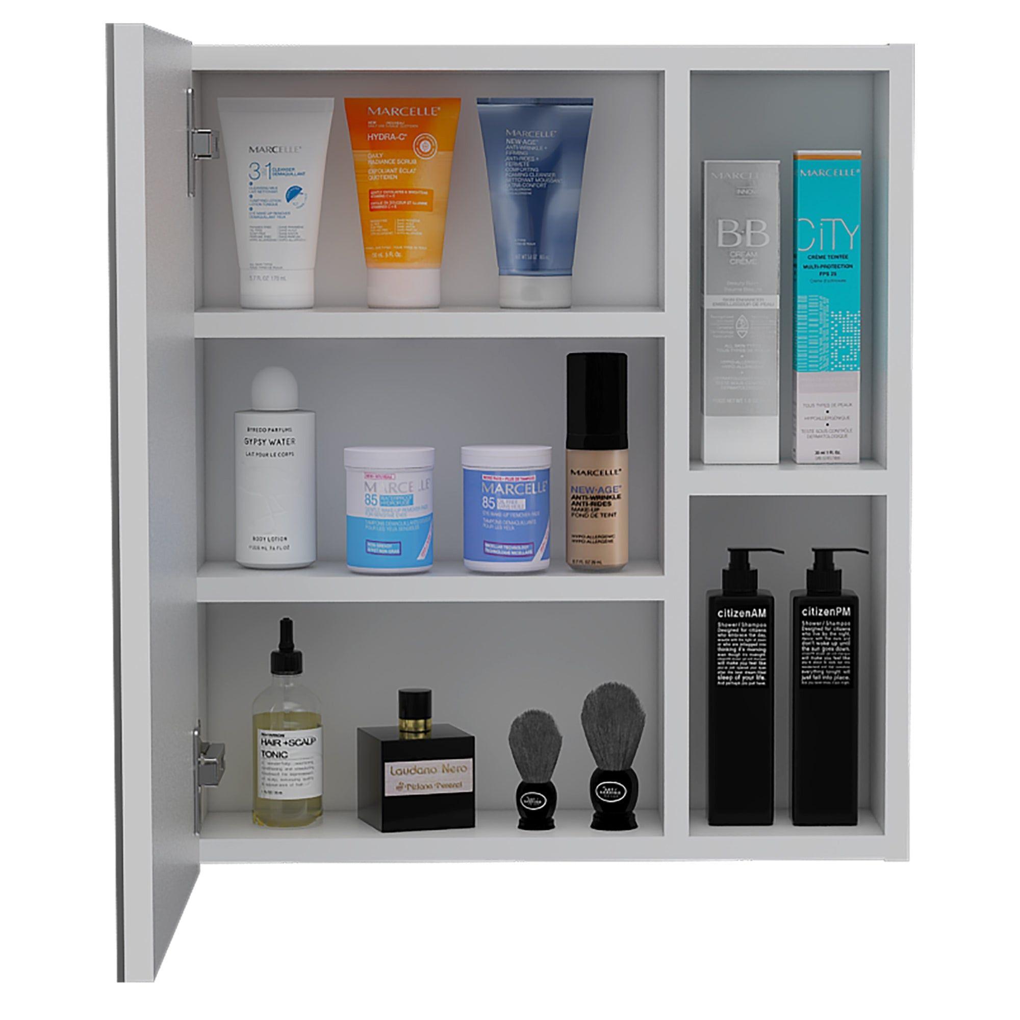 Mueble Botiquin De Baño Con Espejo 49,7X45X12,5 Cm Blanco-2