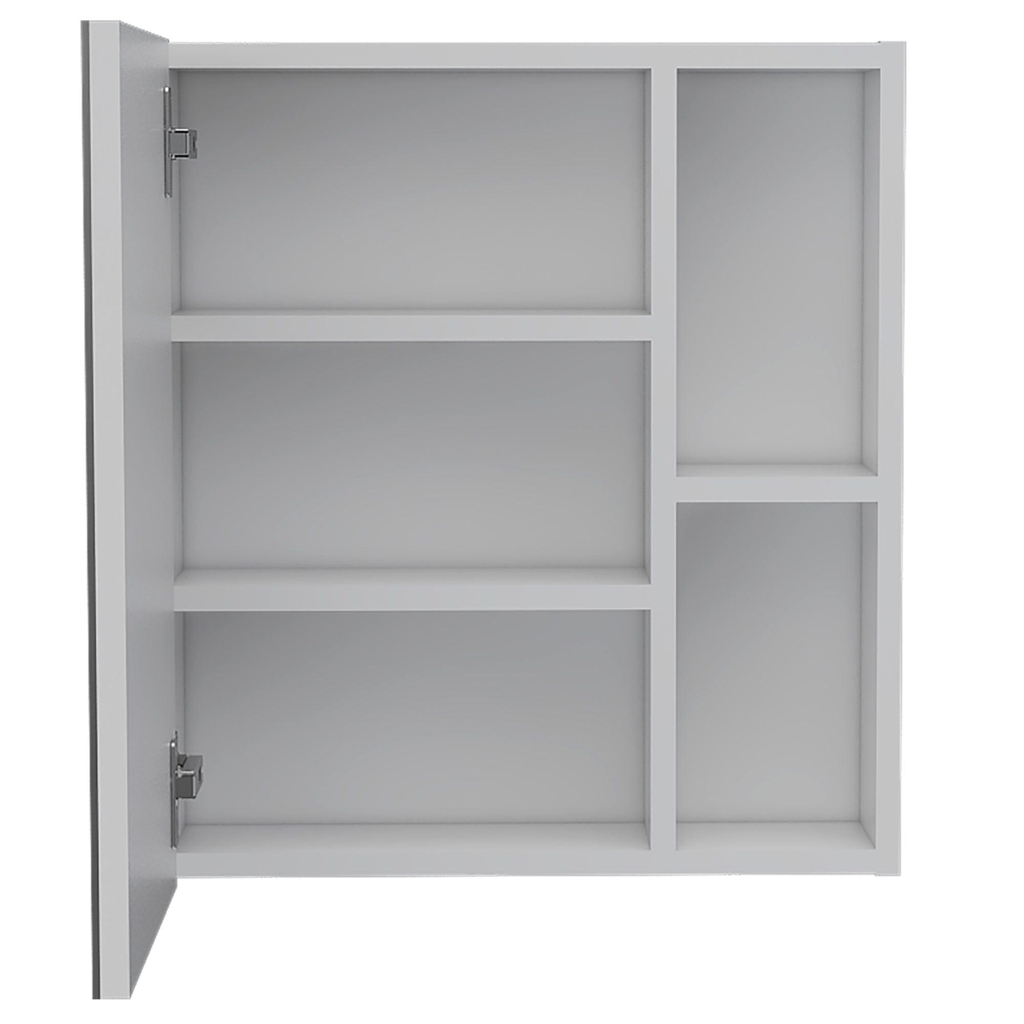 Mueble Botiquin De Baño Con Espejo 49,7X45X12,5 Cm Blanco-5