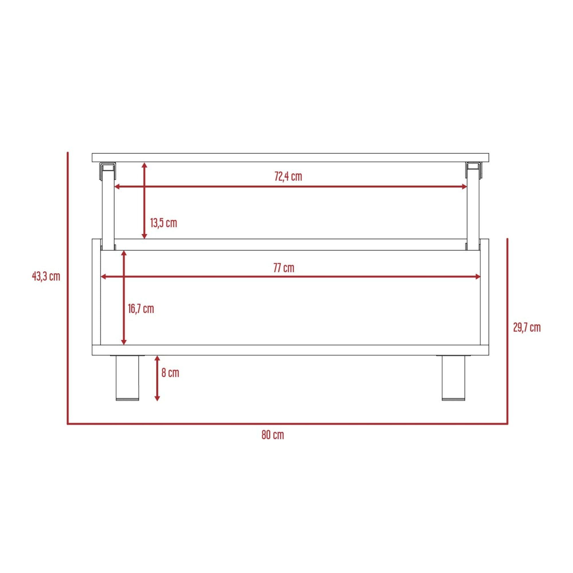 MESA DE CENTRO EXTENSIBLE FM-002G GRIS Y NEGRO-7