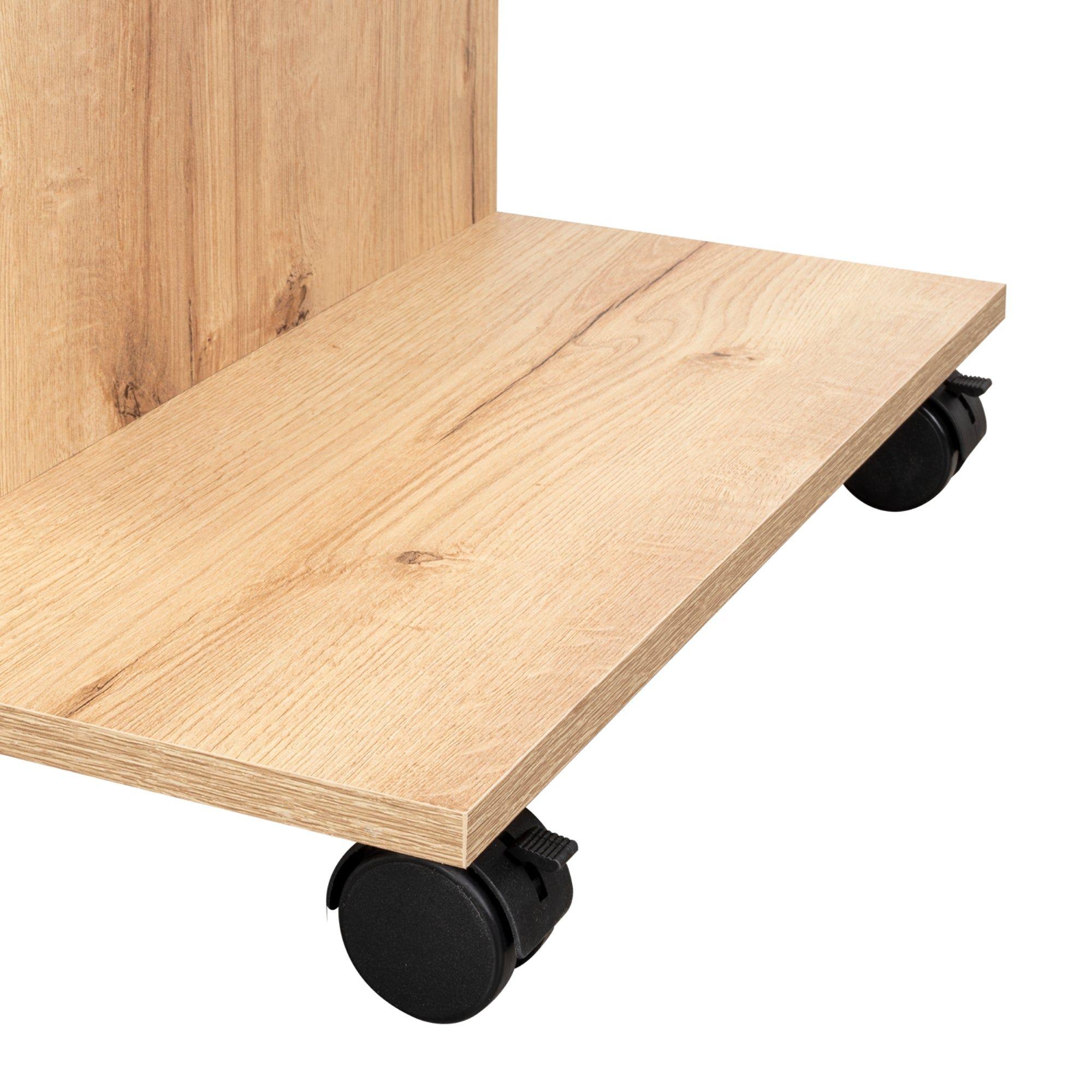 Escritorio Movil Con Ruedas 73X50,2X40,2 Cm Café Claro-4