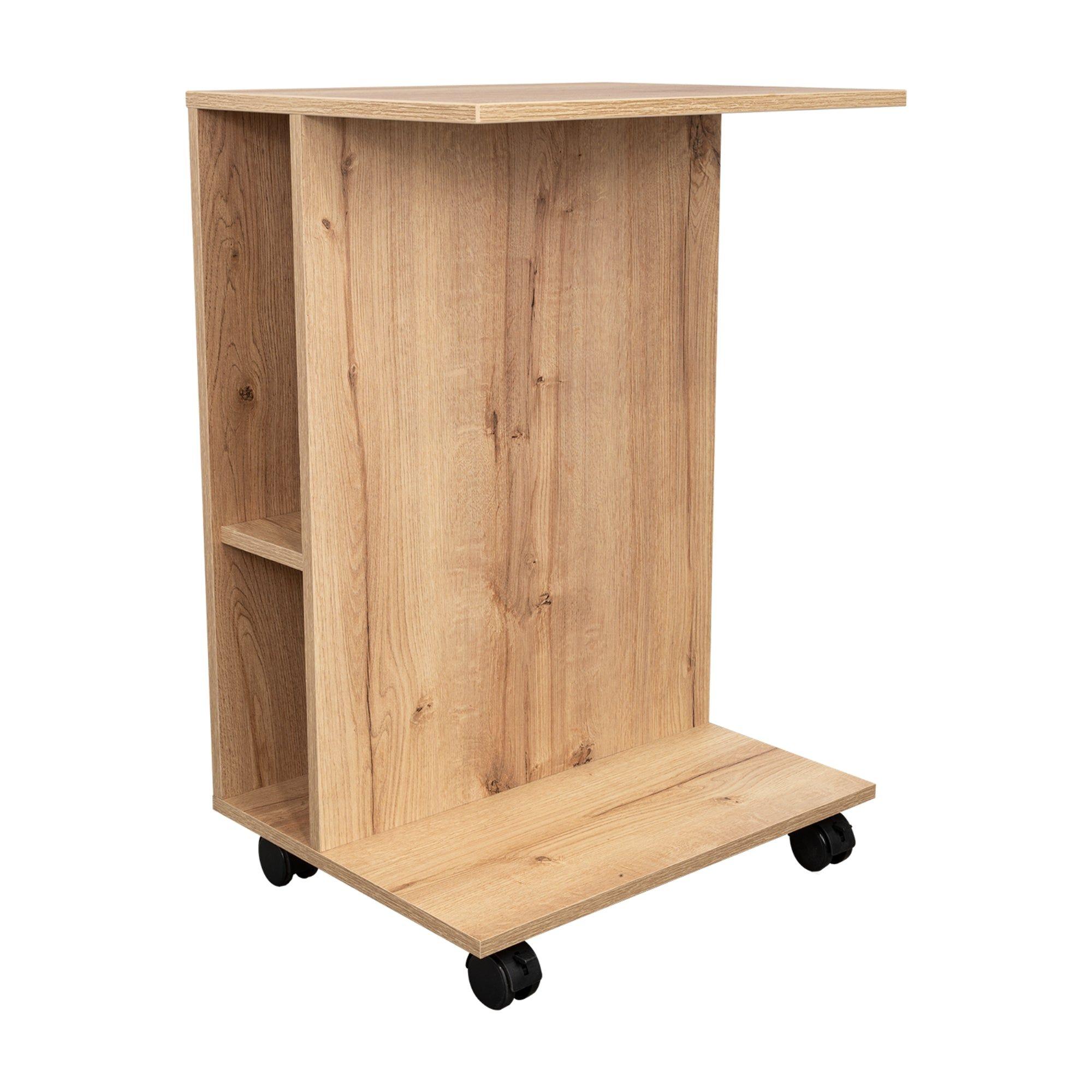 Escritorio Movil Con Ruedas 73X50,2X40,2 Cm Café Claro-6