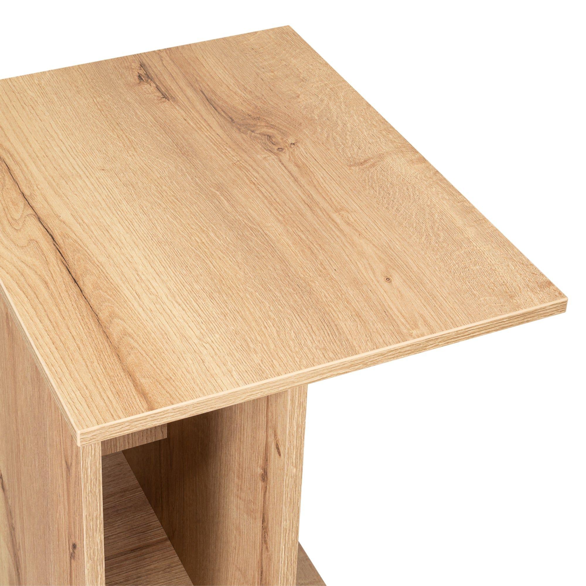 Escritorio Movil Con Ruedas 73X50,2X40,2 Cm Café Claro-7