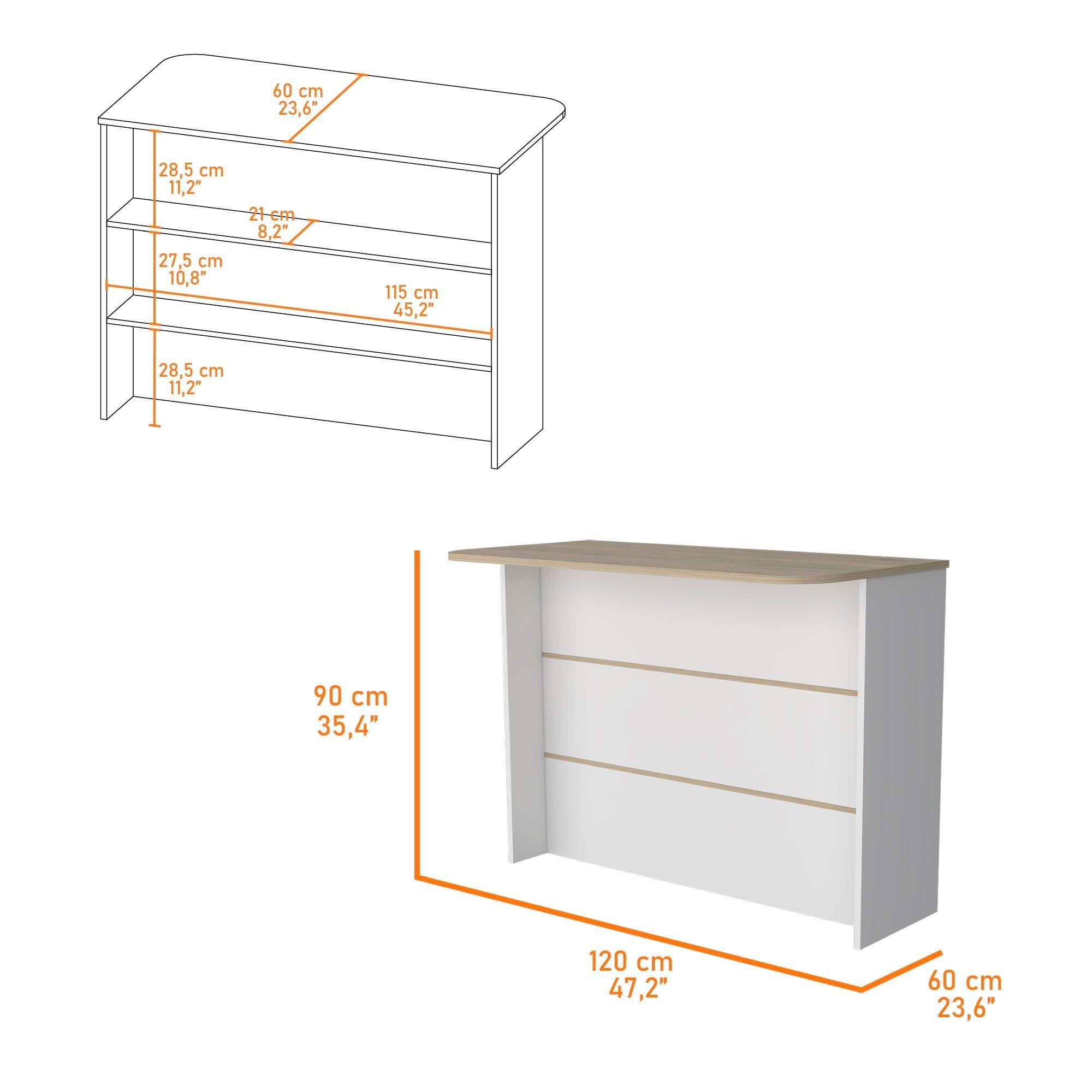 ISLA COCINA 120X60X90 CM FM-003C - CAFE CLARO-4