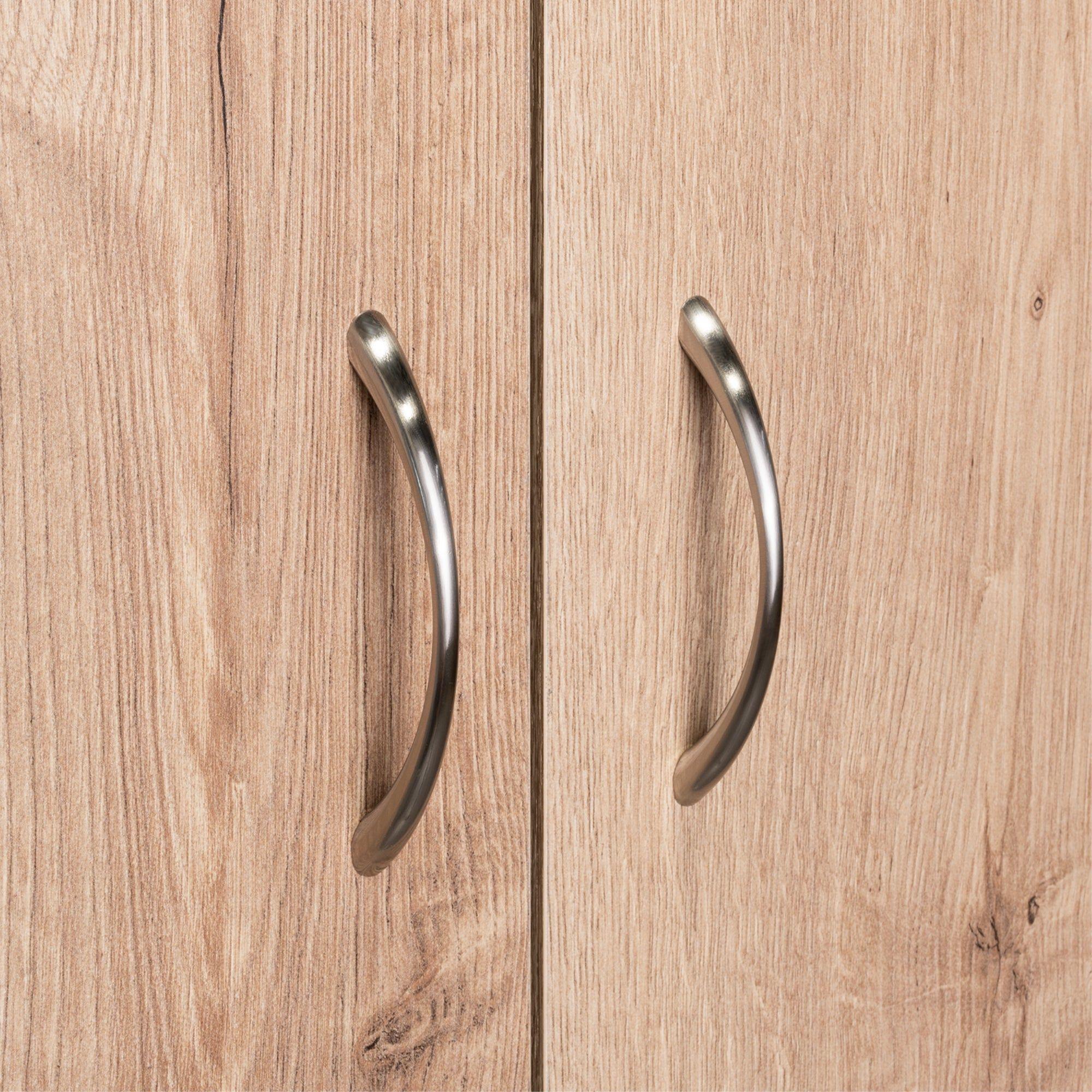 Closet 3 Puertas 2 Cajones Café Claro Y Blanco 180X90X47 Cm-4