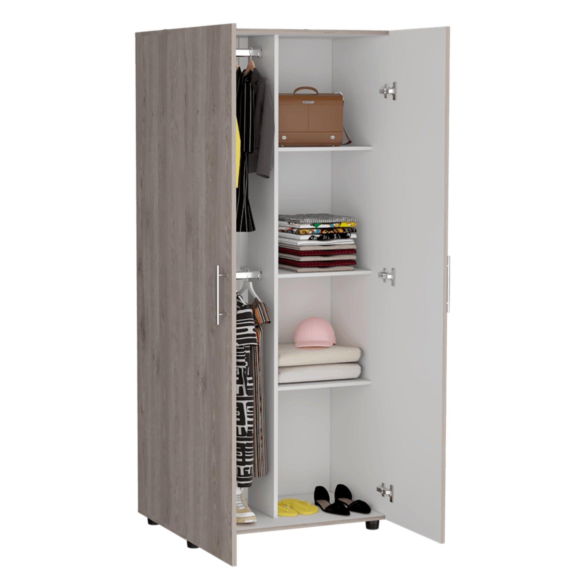 CLOSET 2 PUERTAS FM-021G - GRIS CLARO-3