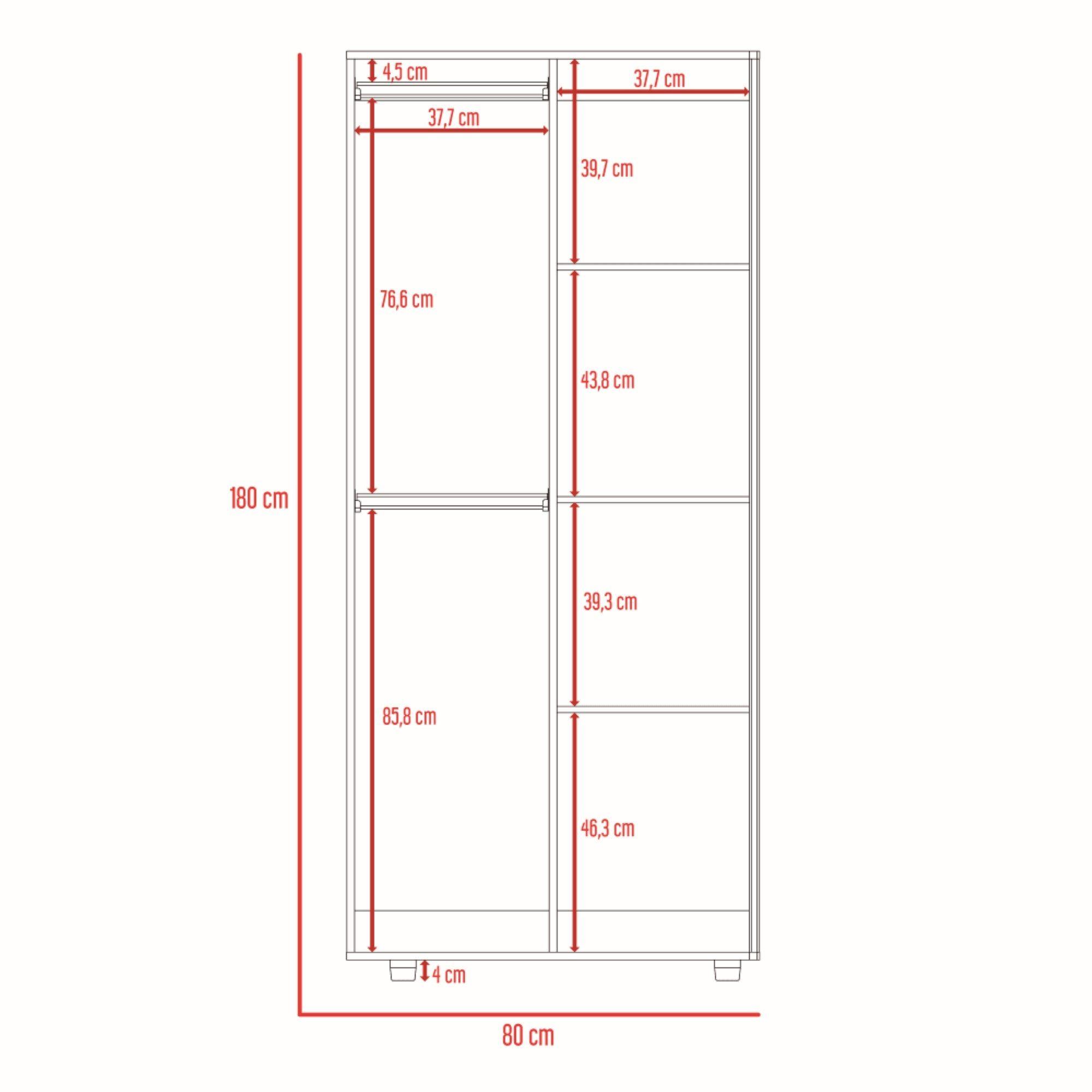 CLOSET 2 PUERTAS FM-021G - GRIS CLARO-7