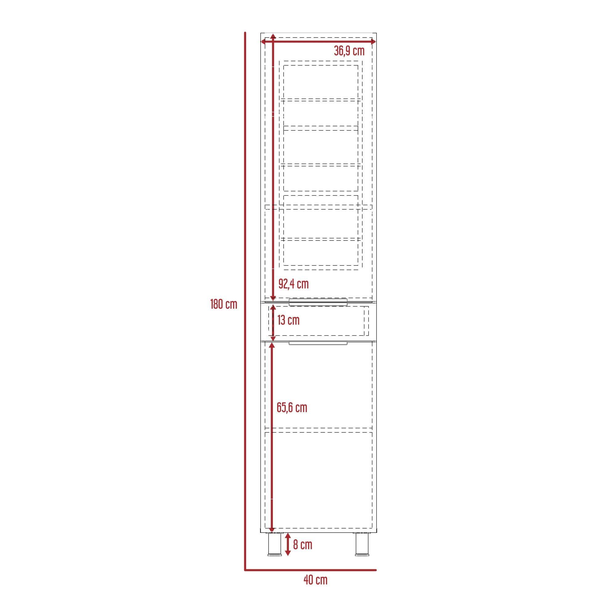 MUEBLE ALACENA 2 PUERTAS 1 CAJON FM-011C- CAFÉ CLARO-7
