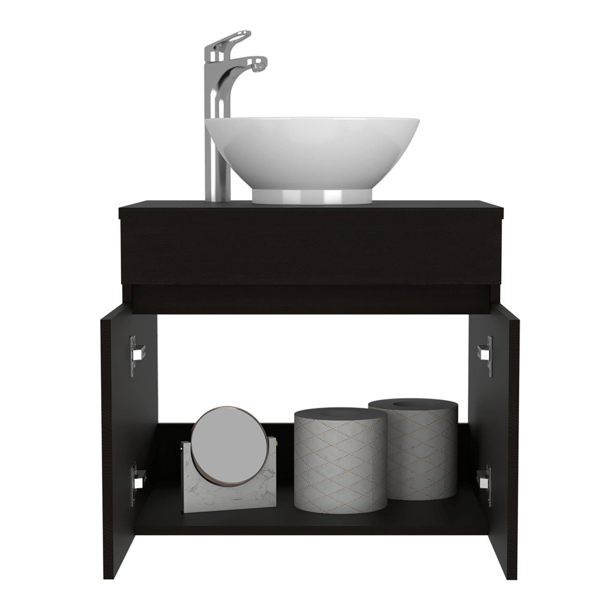 Mueble Vanitorio 2 Puerta Fm-001 Negro-2