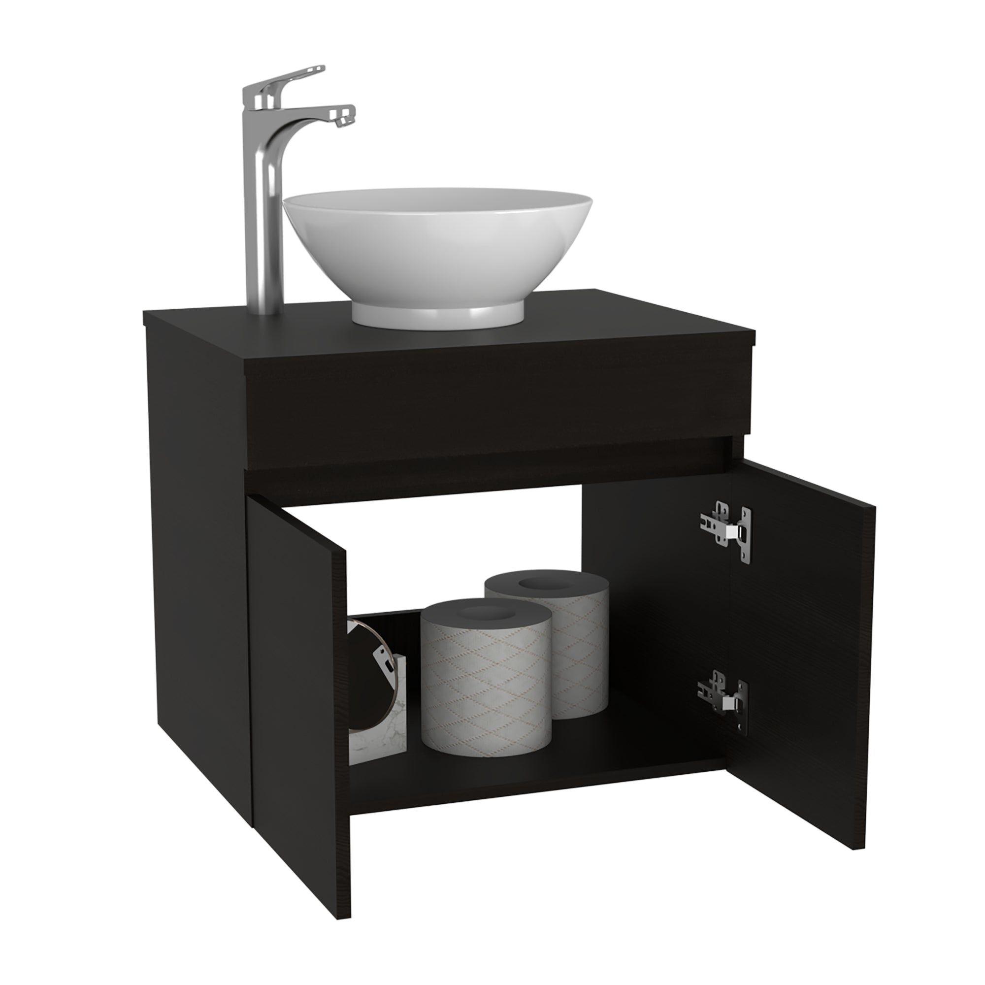 Mueble Vanitorio 2 Puerta Fm-001 Negro-3