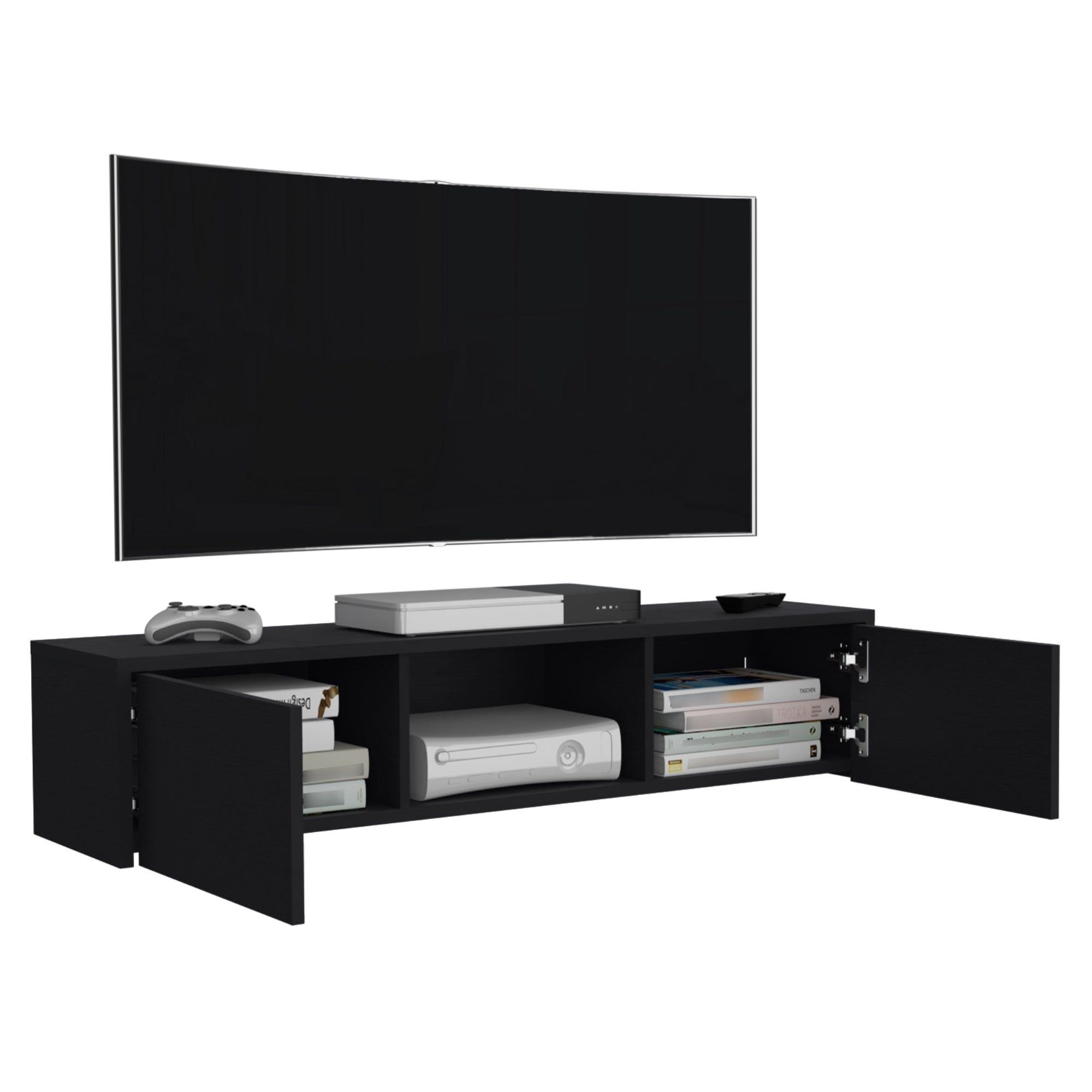 PANEL TV 49" CON 2 PUERTAS FM-011N - NEGRO-2