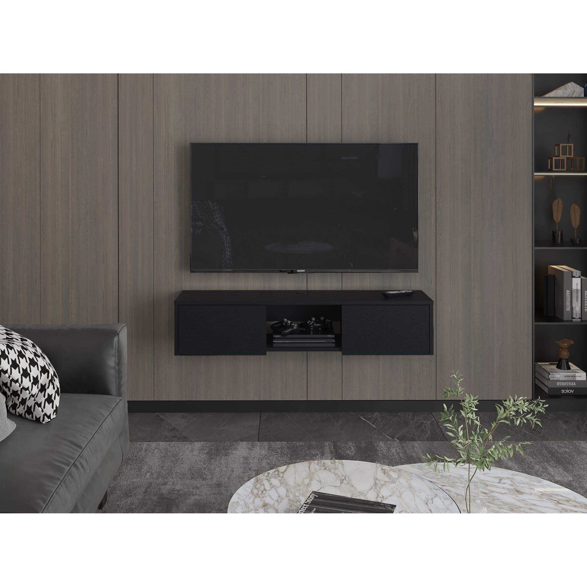 PANEL TV 49" CON 2 PUERTAS FM-011N - NEGRO-4