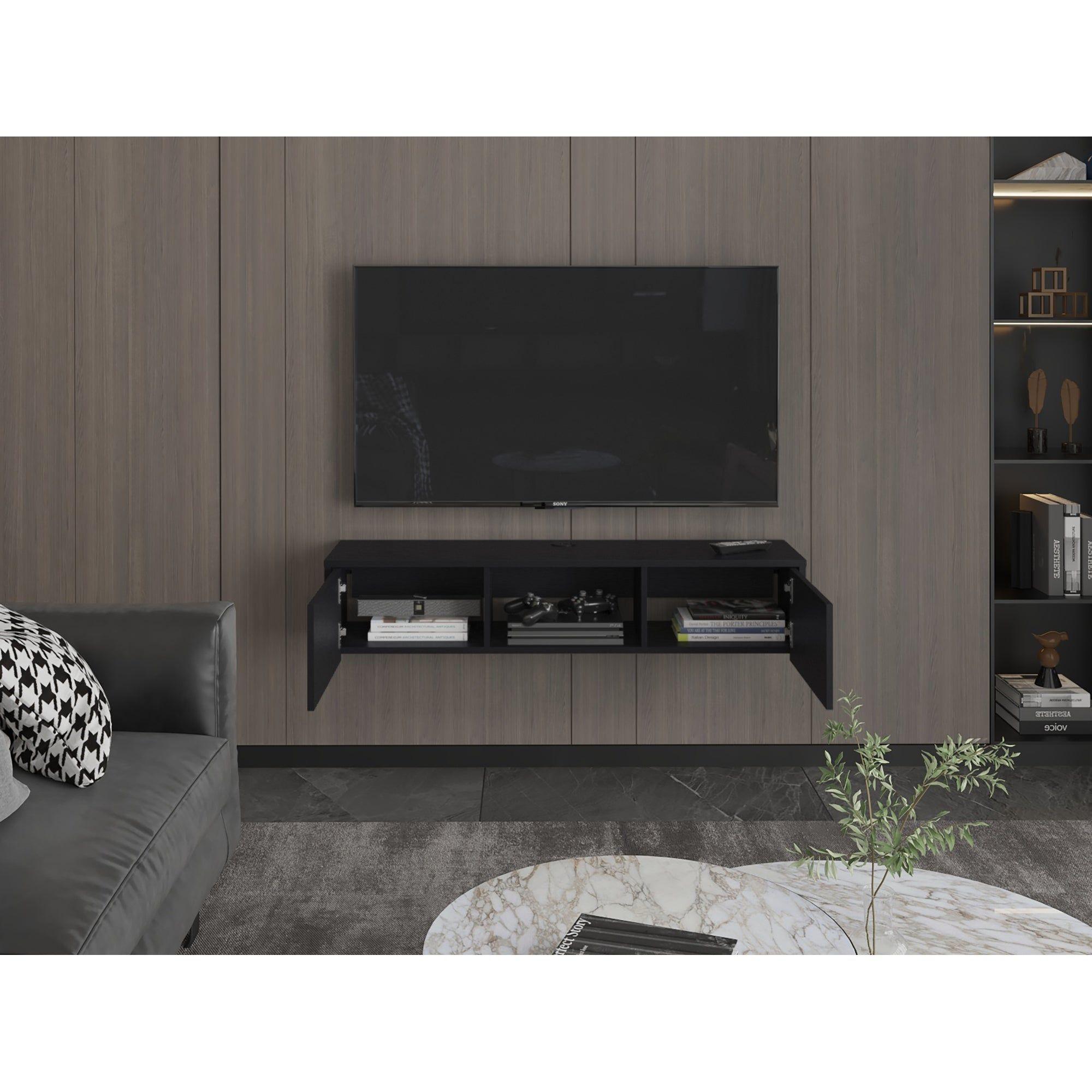PANEL TV 49" CON 2 PUERTAS FM-011N - NEGRO-5