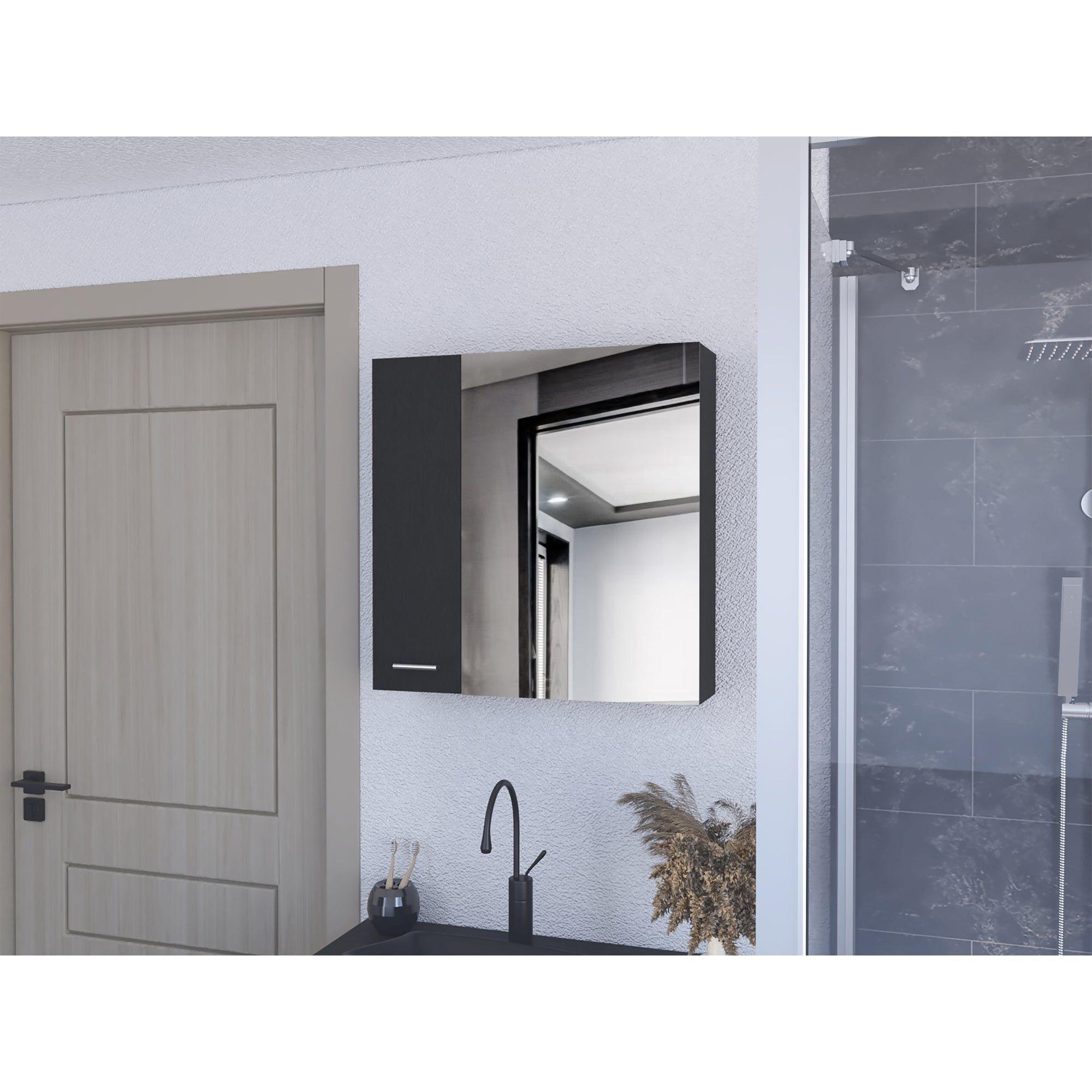 BOTIQUIN 2 PUERTAS CON ESPEJO - FM-002N - NEGRO-3