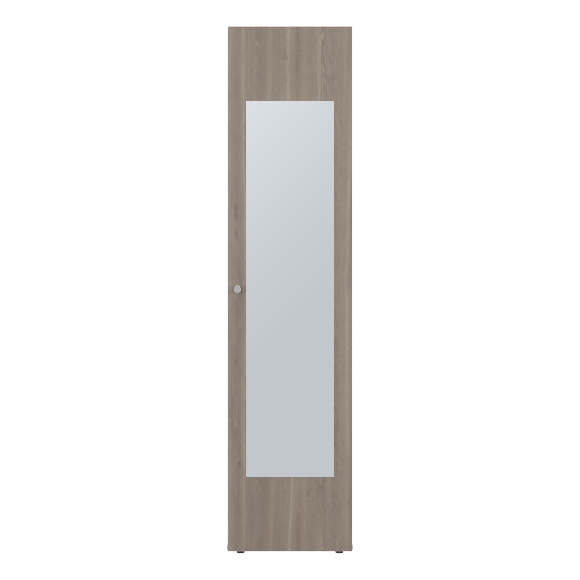 Closet 1 Puerta Con Espejo 170,0X40,0X40,2 Cm Café y Blanco-3
