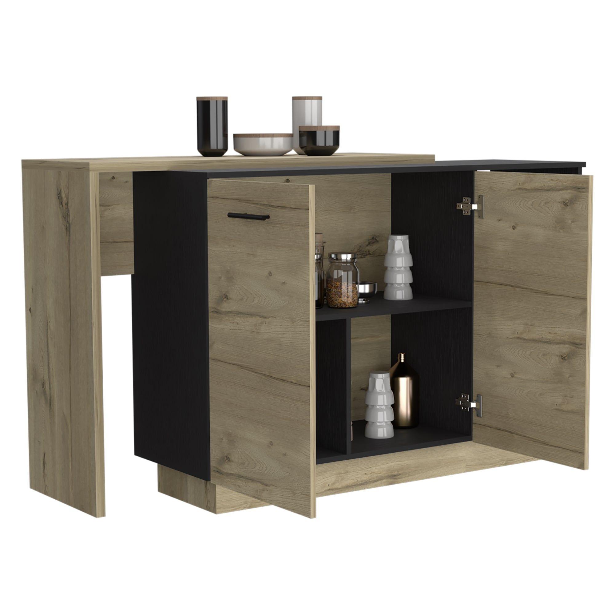 ISLA DE COCINA 2 PUERTAS FM-009C - CAFÉ CLARO-3