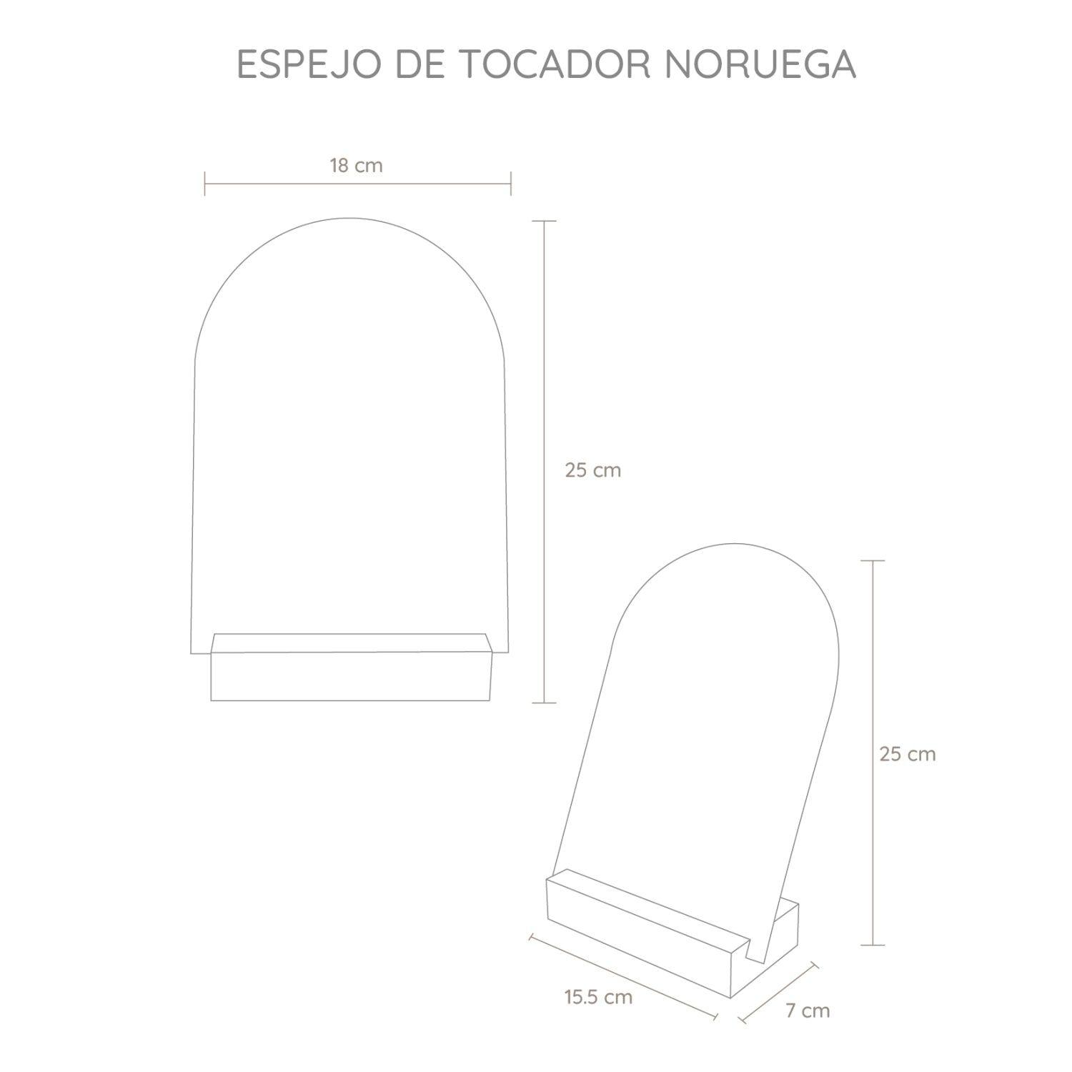 Espejo Noruega Superior Circular Base Madera-4