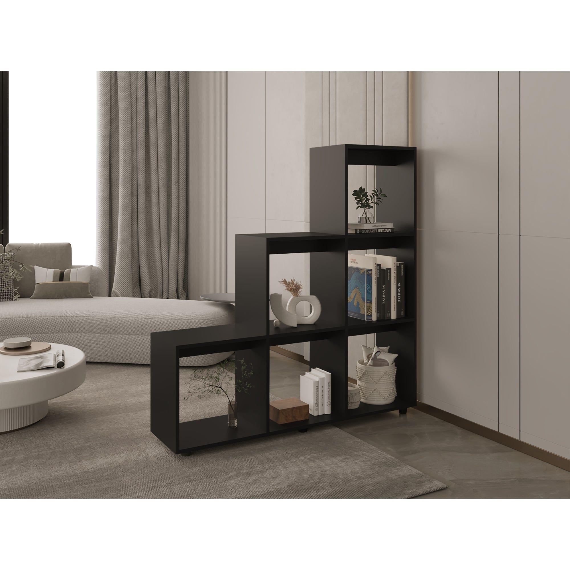 BIBLIOTECA ESCALERA FM-011N - NEGRO-3