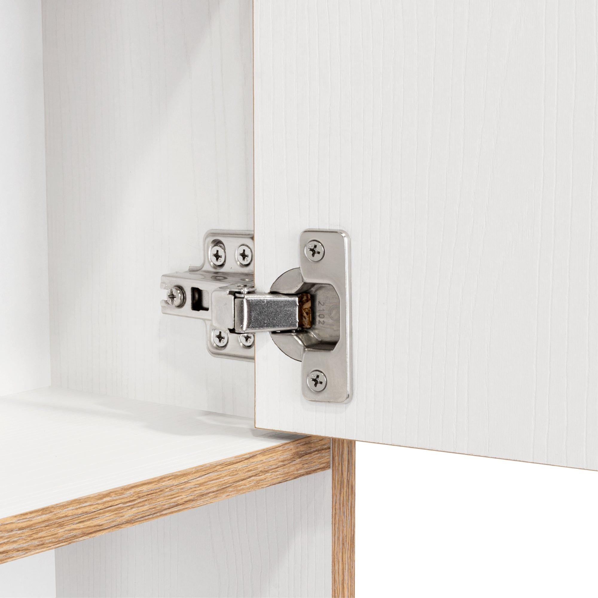 Mueble Botiquin De Baño Con Espejo 59,1X51,5X16,5 Cm Café Claro-5