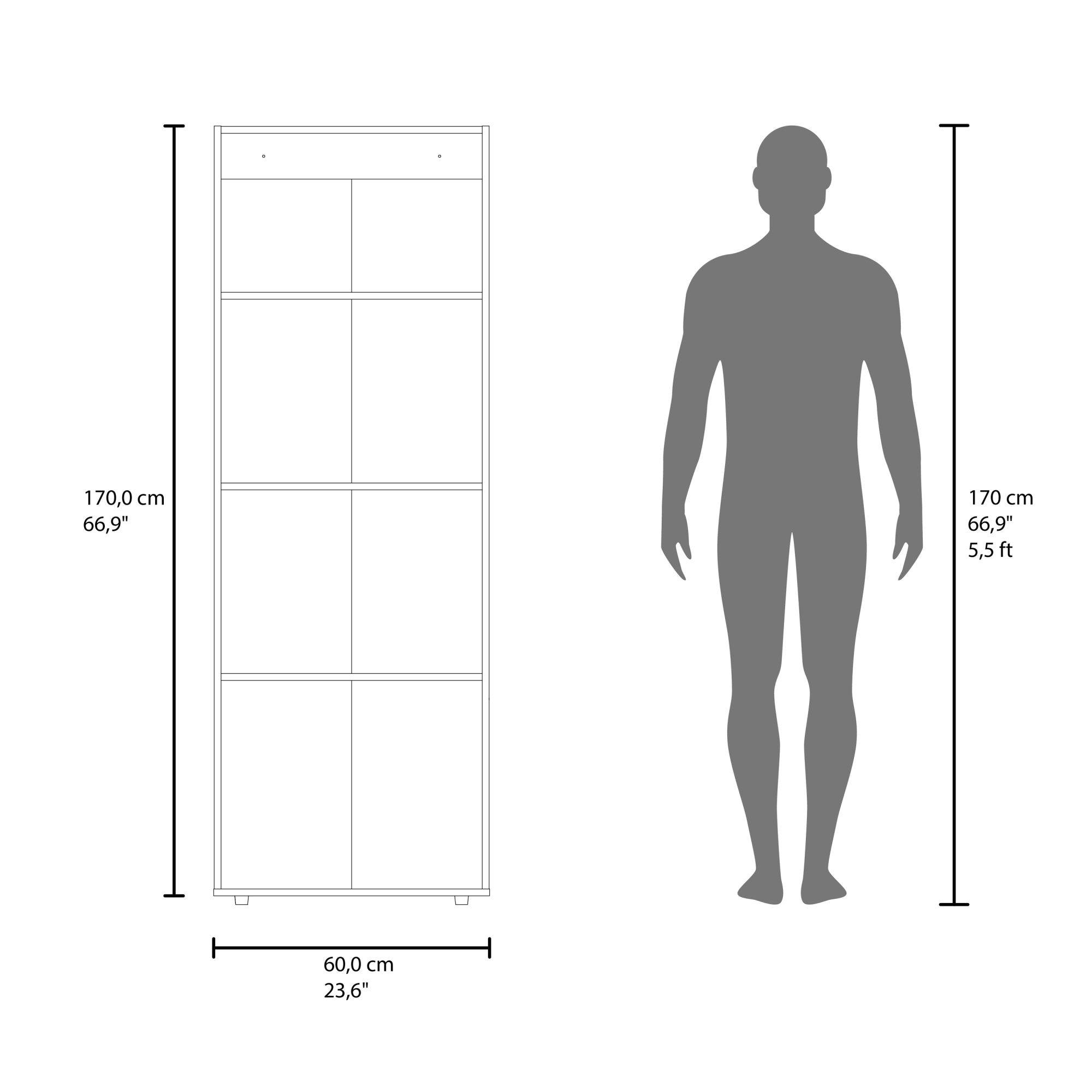 Closet 3 Puertas 170X60X40,2 Cm Blanco-7