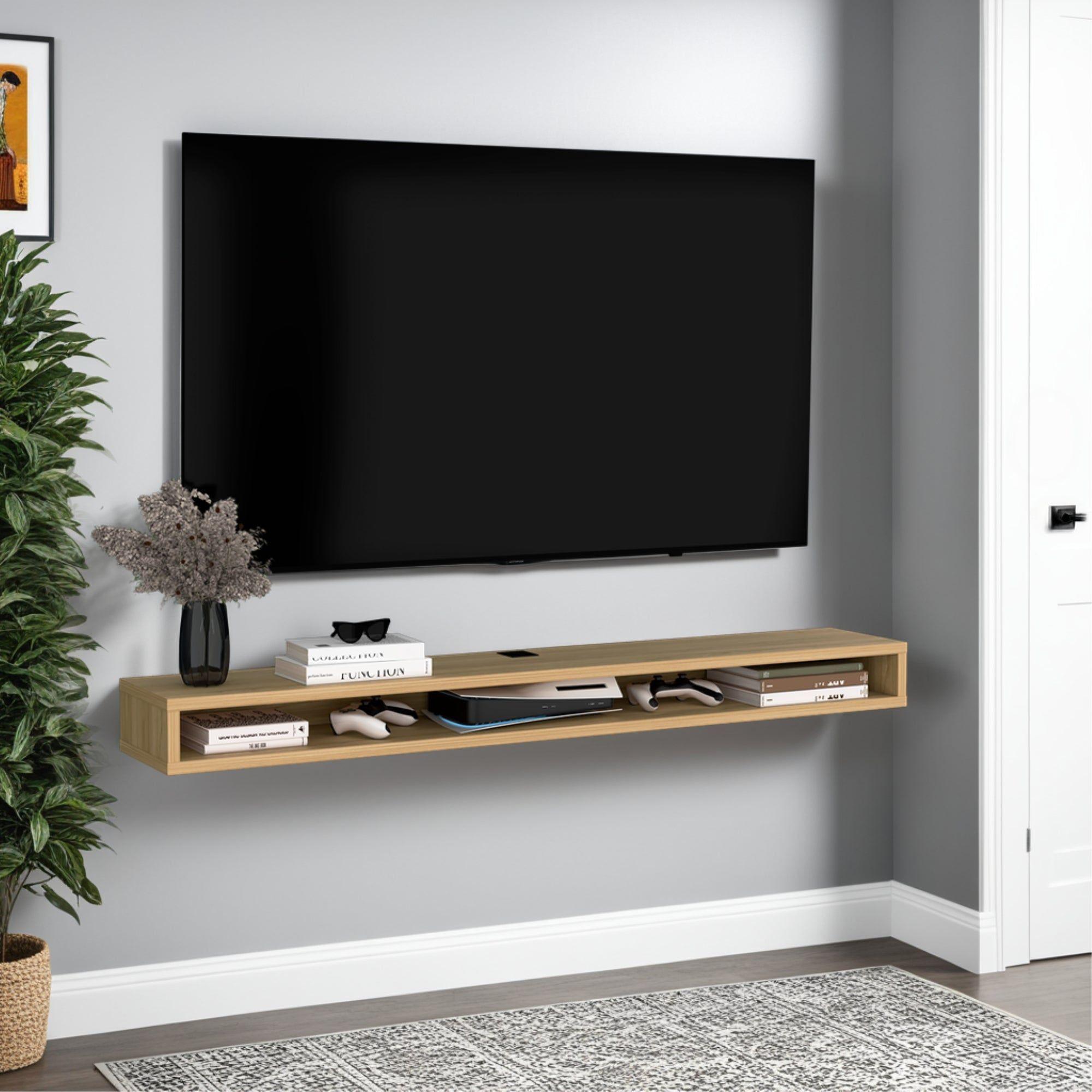 Panel Tv 75" 80X15X29,6 Cm Café Claro-4