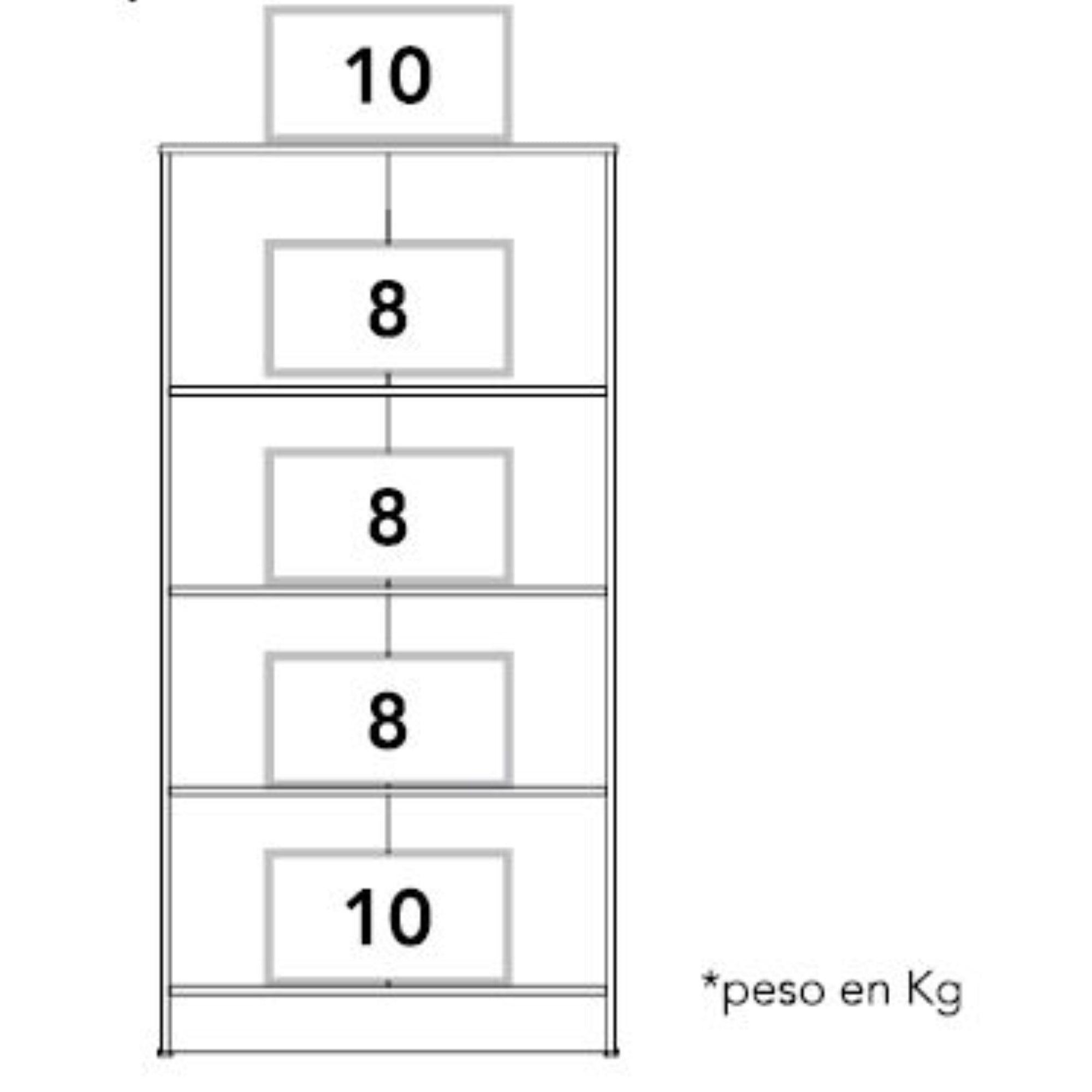 ESTANTE 2 PUERTAS FM-003N NEGRO Y CAFÉ OSCURO-6