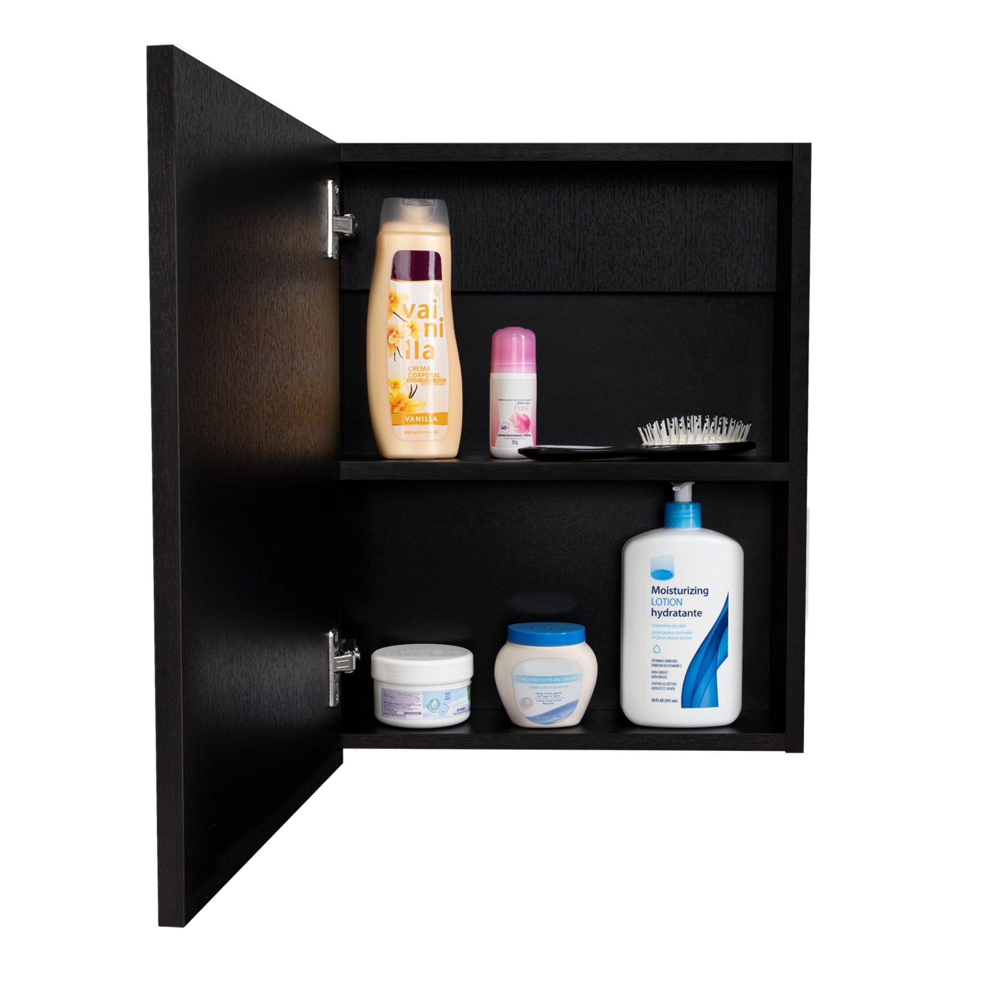 Mueble Botiquin De Baño 50.5X40X12.2 Cm Negro-2