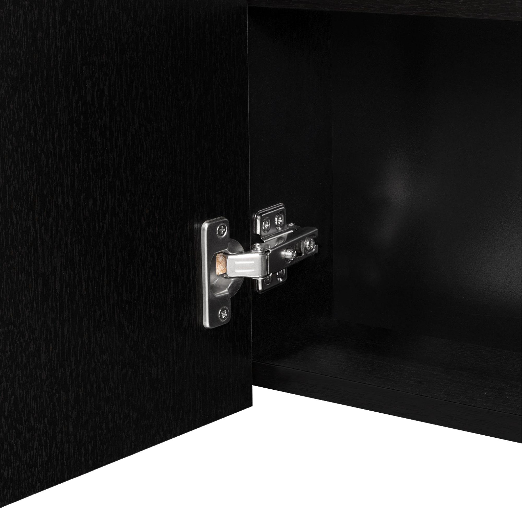 Mueble Botiquin De Baño 50.5X40X12.2 Cm Negro-5