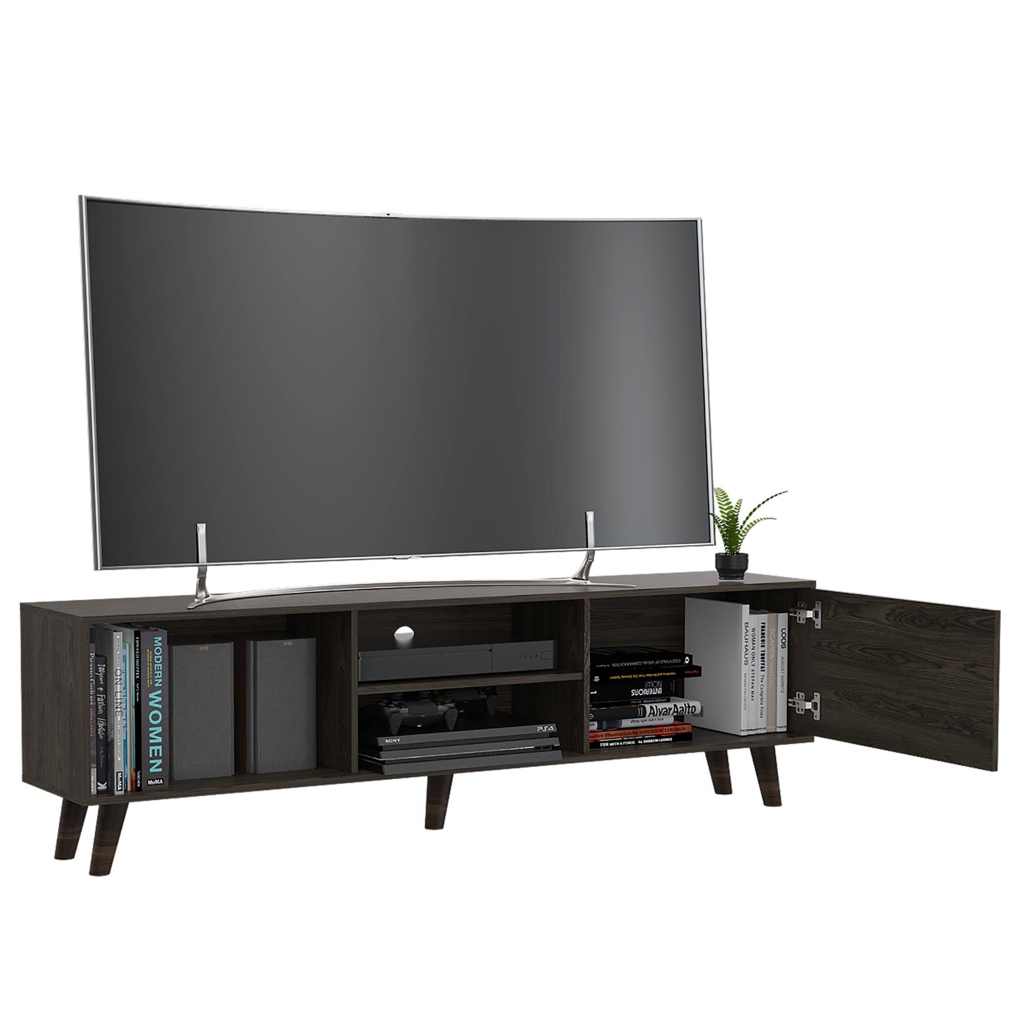 Rack Tv 70" 1 Puerta Fm-015O Café Oscuro-3