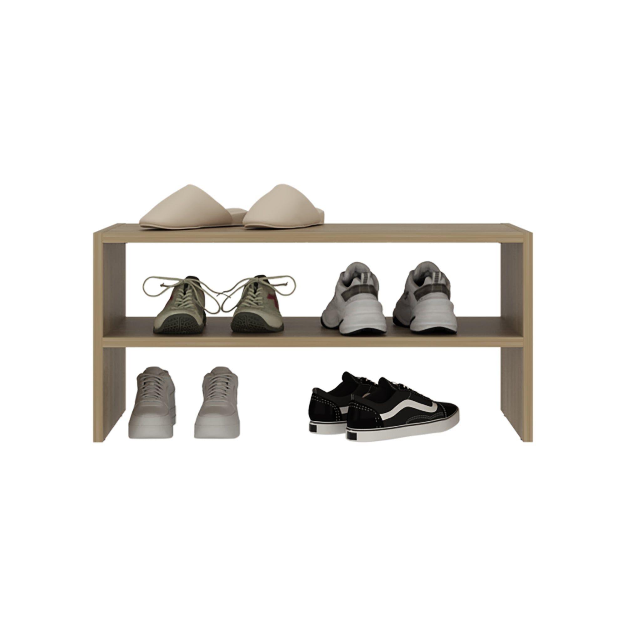 Zapatero Apilable 34,9x72x34,1 Cm Café Claro-3