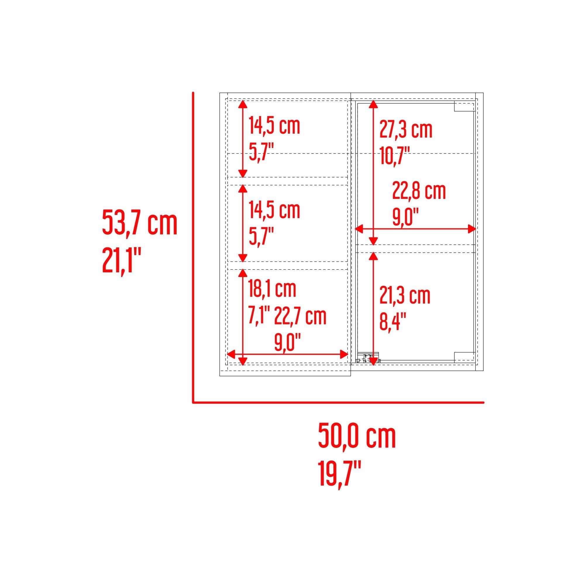 Mueble De Baño Botiquin 53.7X50X16.5 Cm Café Claro-4