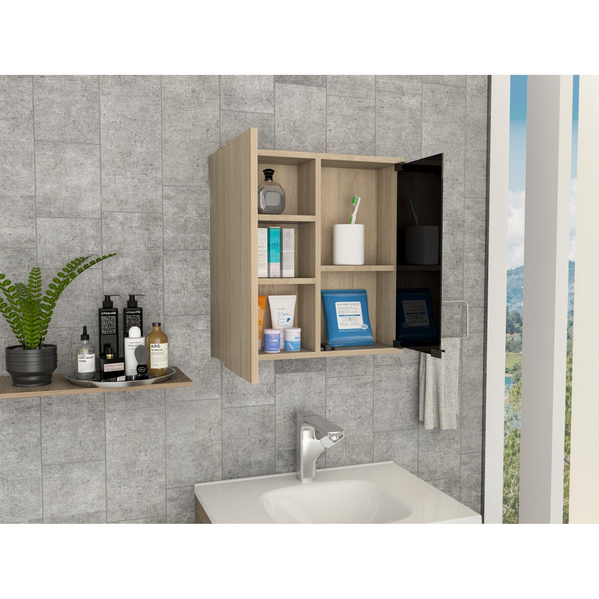 Mueble De Baño Botiquin 53.7X50X16.5 Cm Café Claro-6