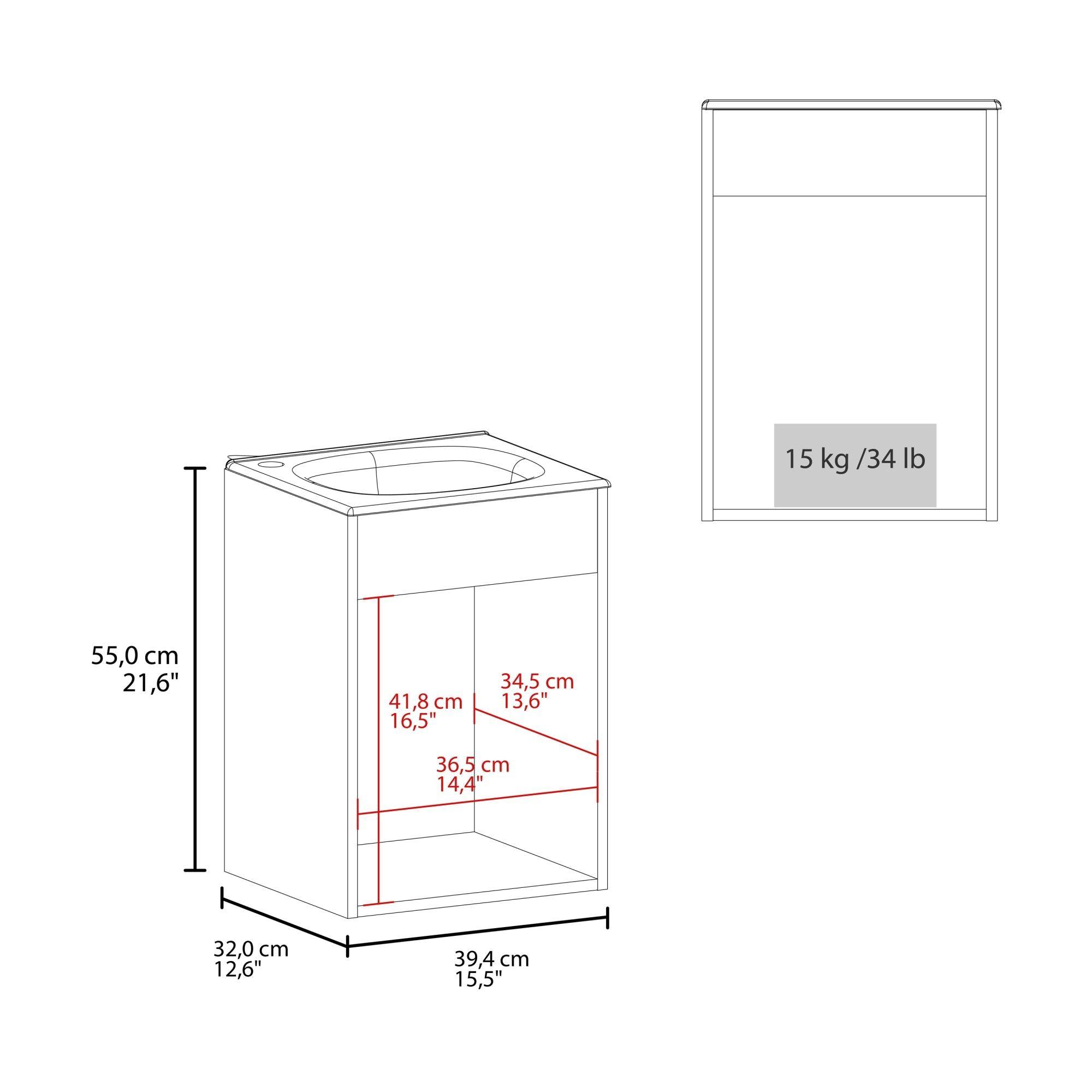 Vanitorio Flotante 1 Puerta Negro-6