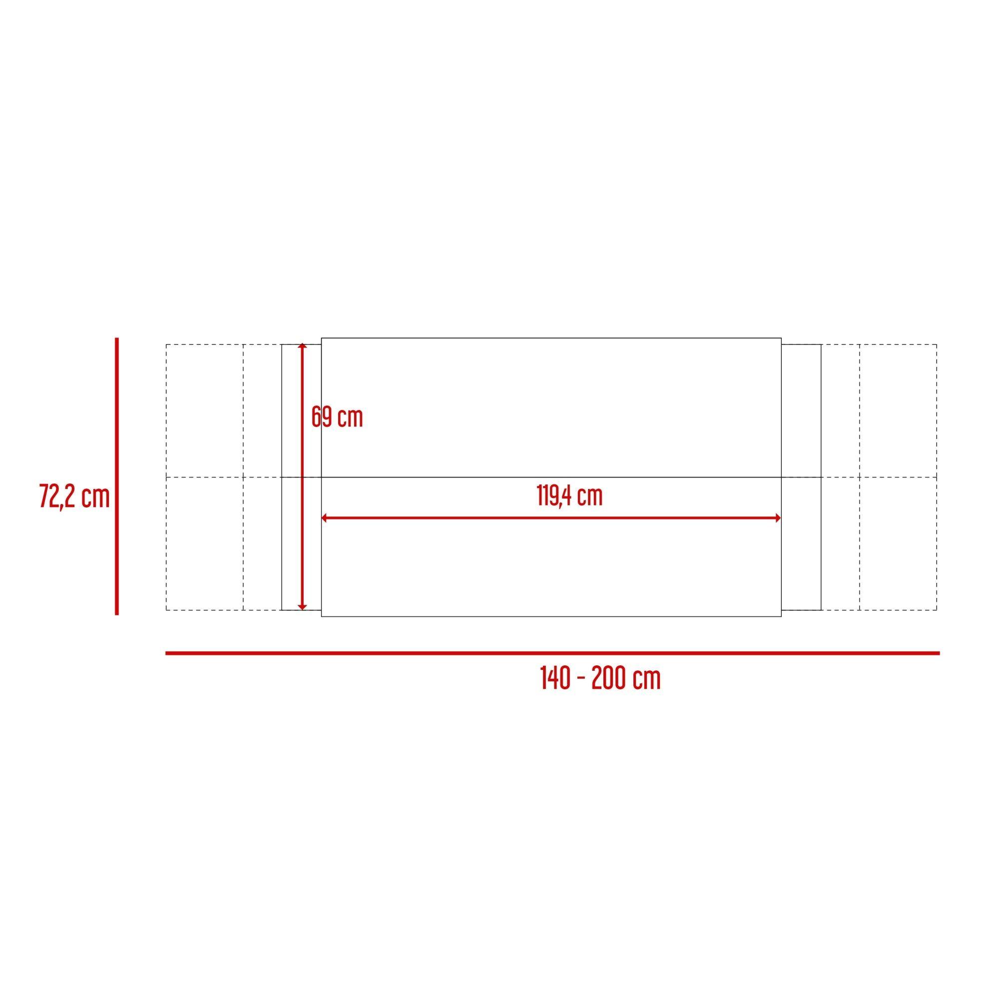 Respaldo Expandible 140/200 Cm Café Y Gris-4