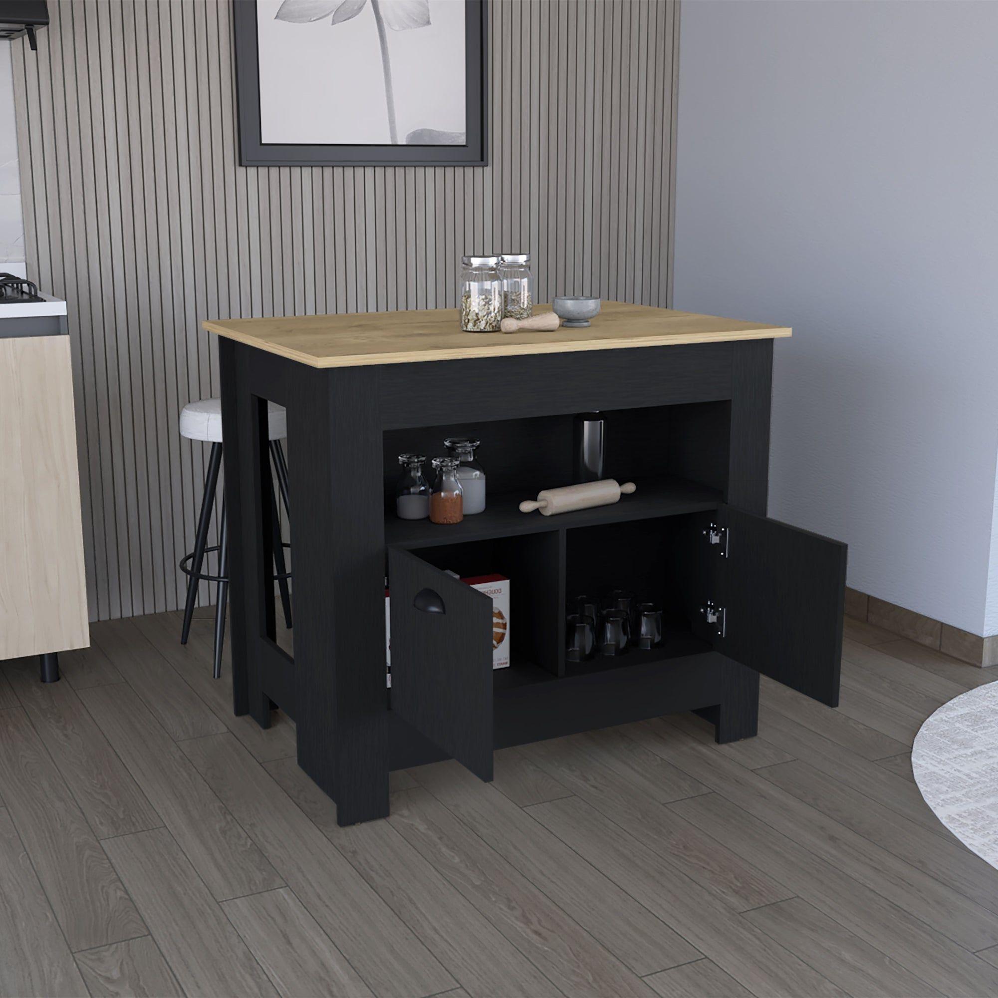 ISLA DE COCINA 2 PUERTAS FM-005N NEGRO-4