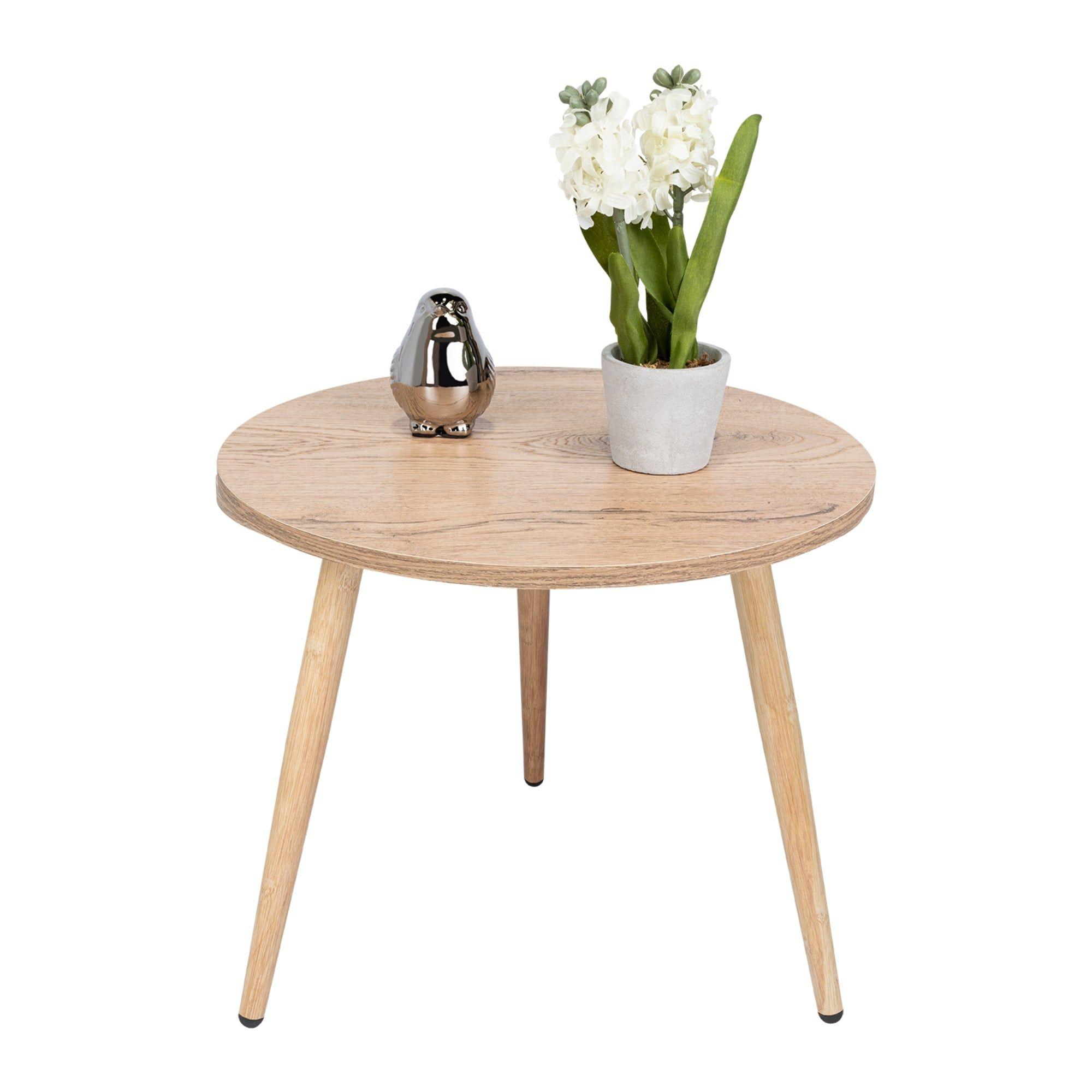 Mesa Lateral Aux Cafe Claro 41,5X47,9X47,9 Cm-2