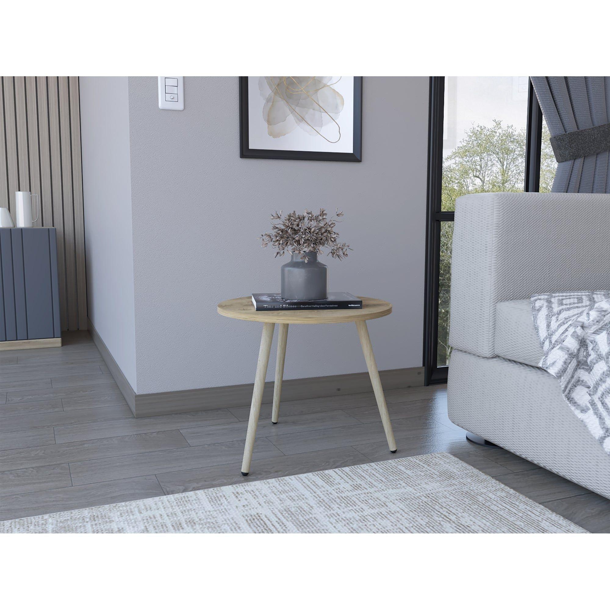 Mesa Lateral Aux Cafe Claro 41,5X47,9X47,9 Cm-6