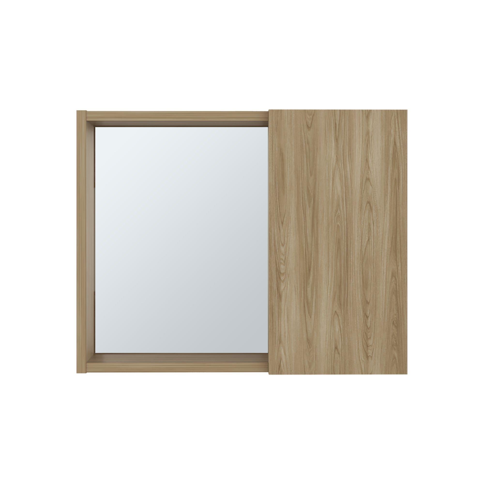 Botiquin 1 Puerta Con Espejo 40,3X50,5X11,1 Cm Café Claro-3
