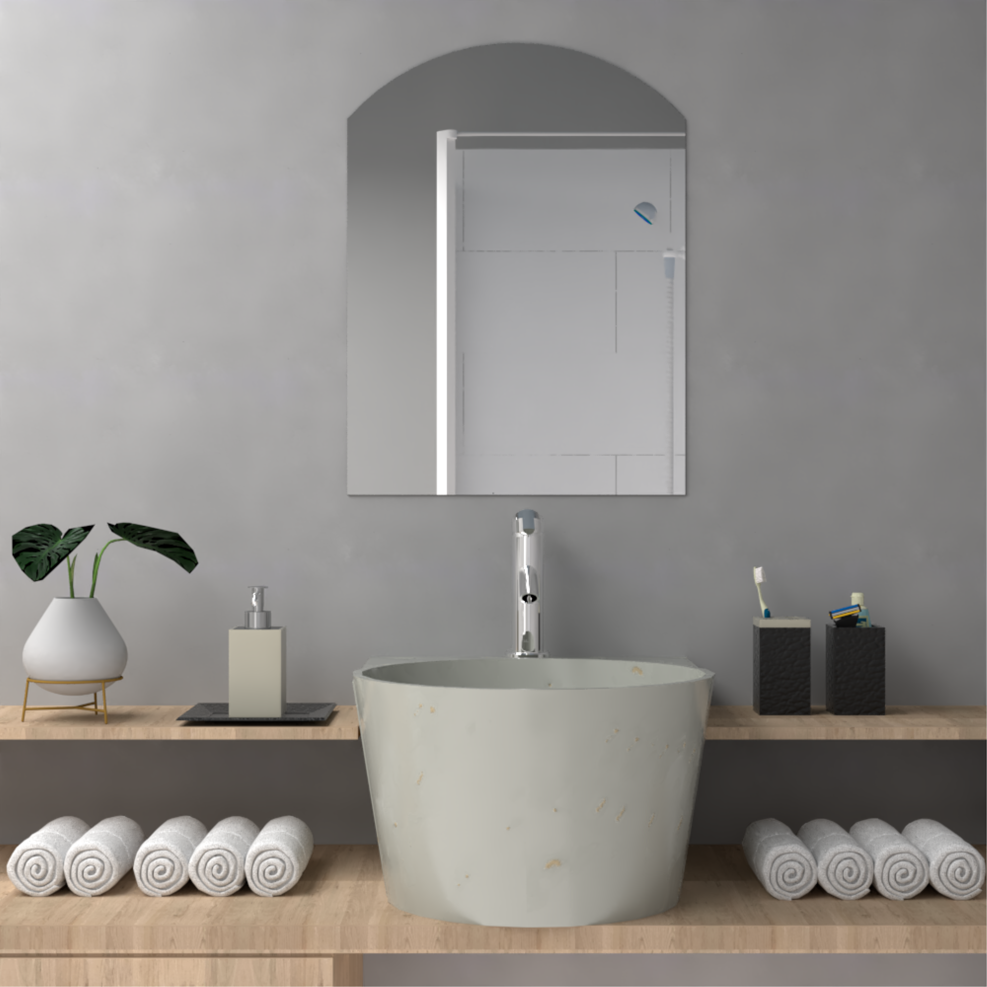 ESPEJO RECTANGULAR 45x60x1,9 CM ARCO SUPERIOR FM-070-3