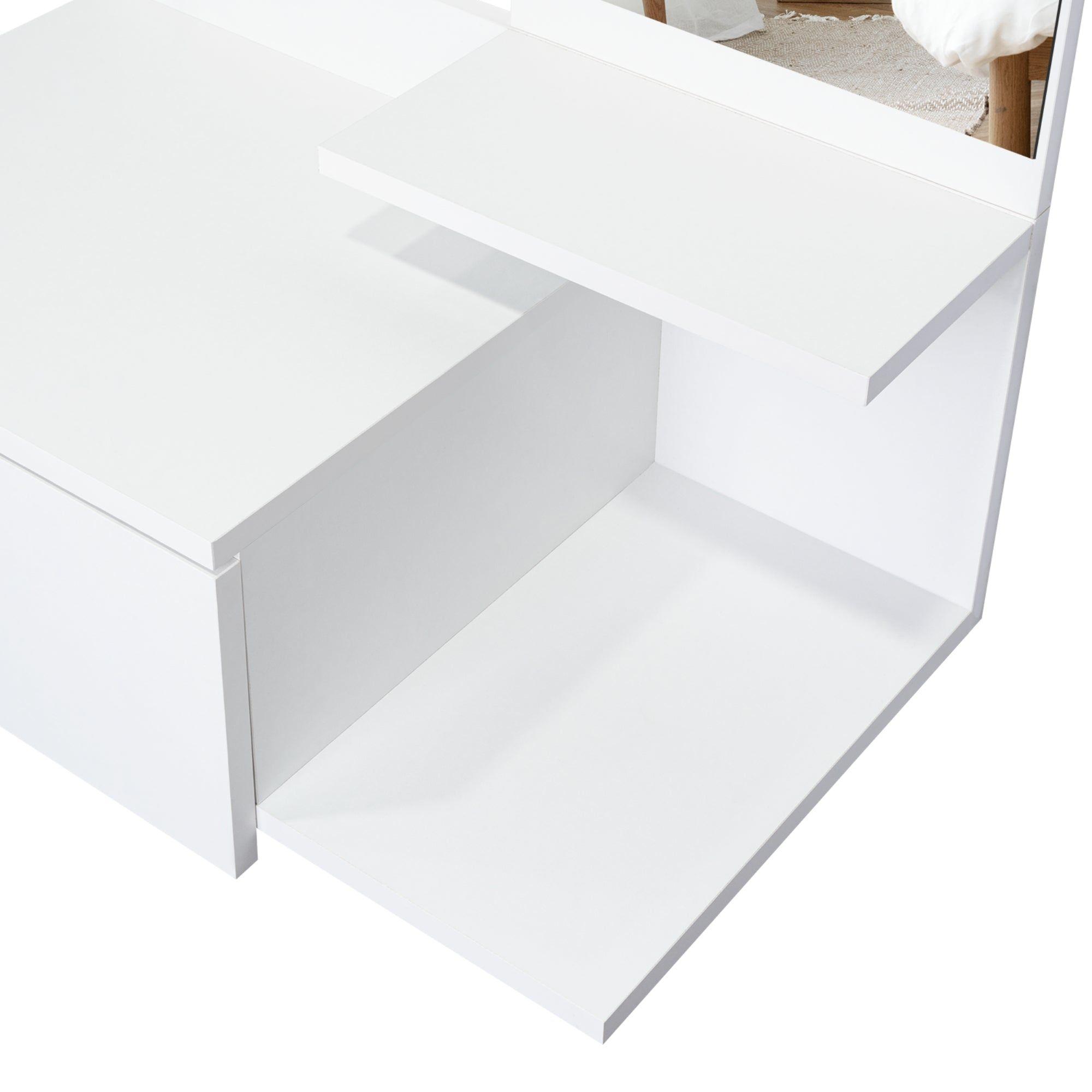 Mueble Recibidor De Pared Living 1 Cajon 90X60X35 Cm Blanco-4