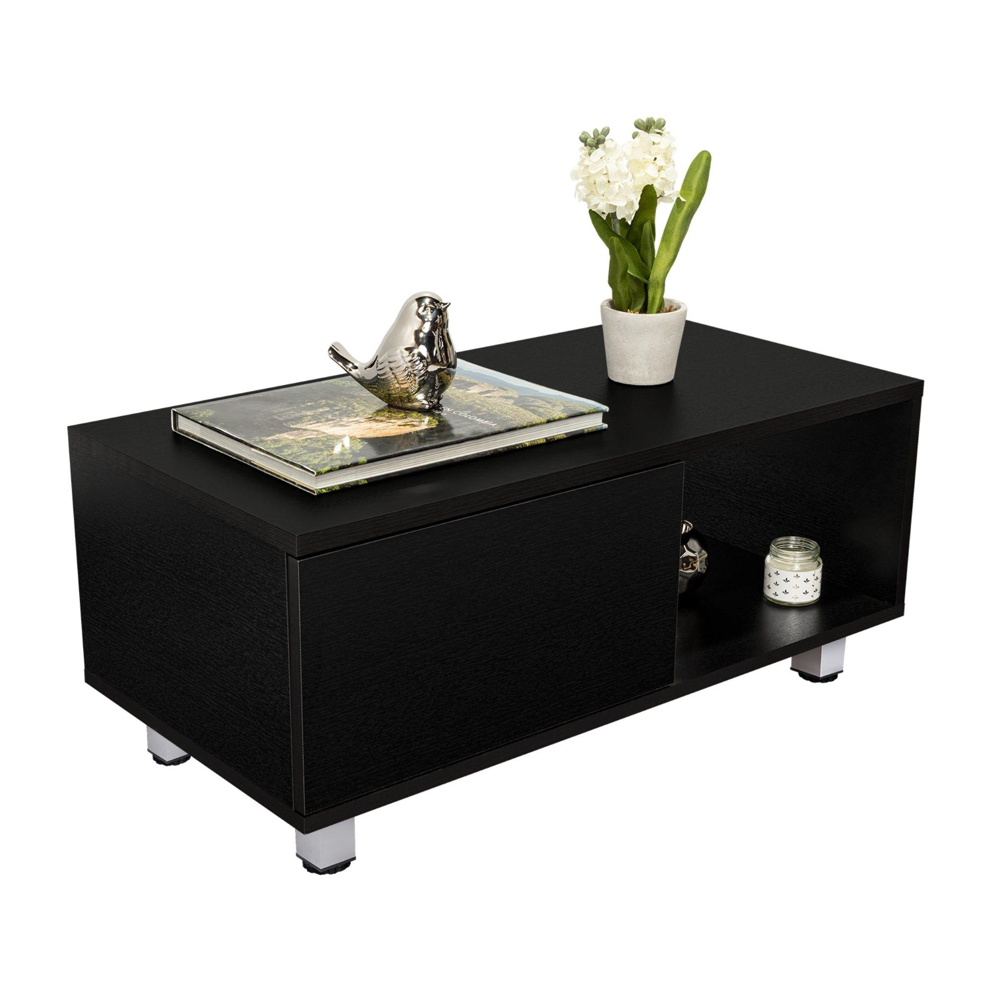 MESA DE CENTRO 1 CAJON FM-017N - NEGRO-3