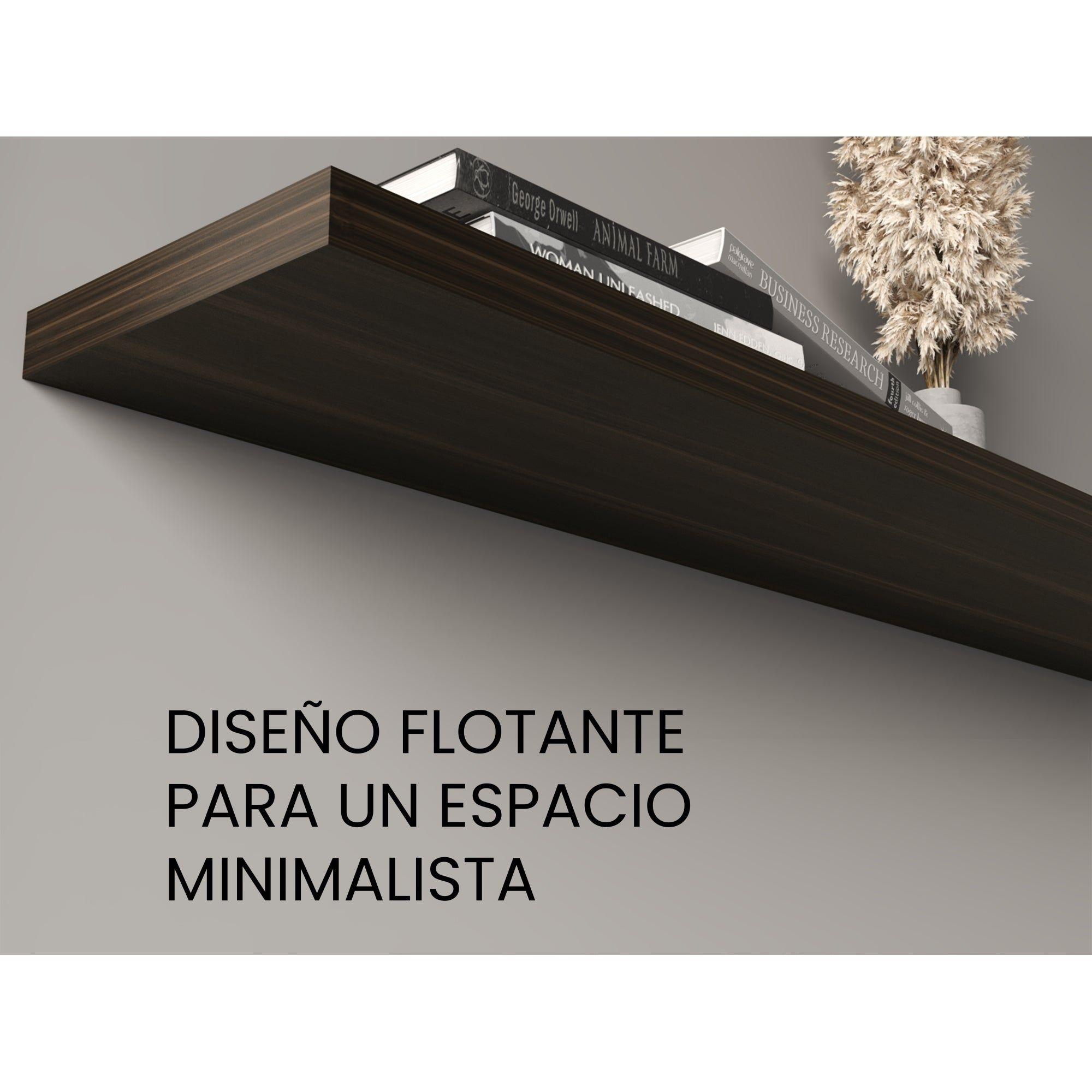 Repisa Flotante 120X25X3,8 Cm Habano X1 Unidad-2