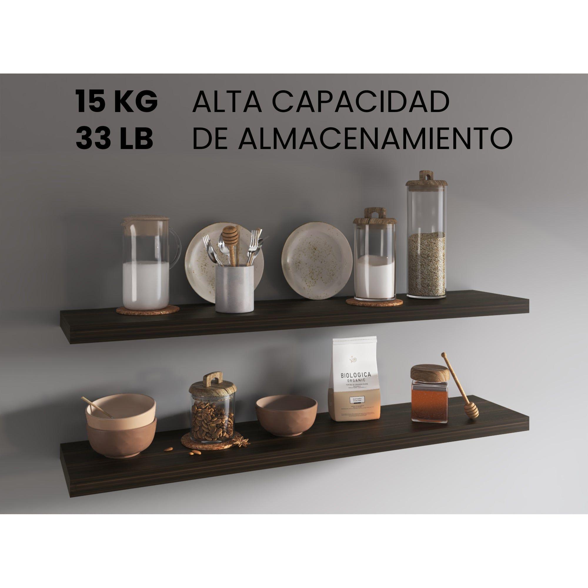 Repisa Flotante 120X25X3,8 Cm Habano X1 Unidad-3