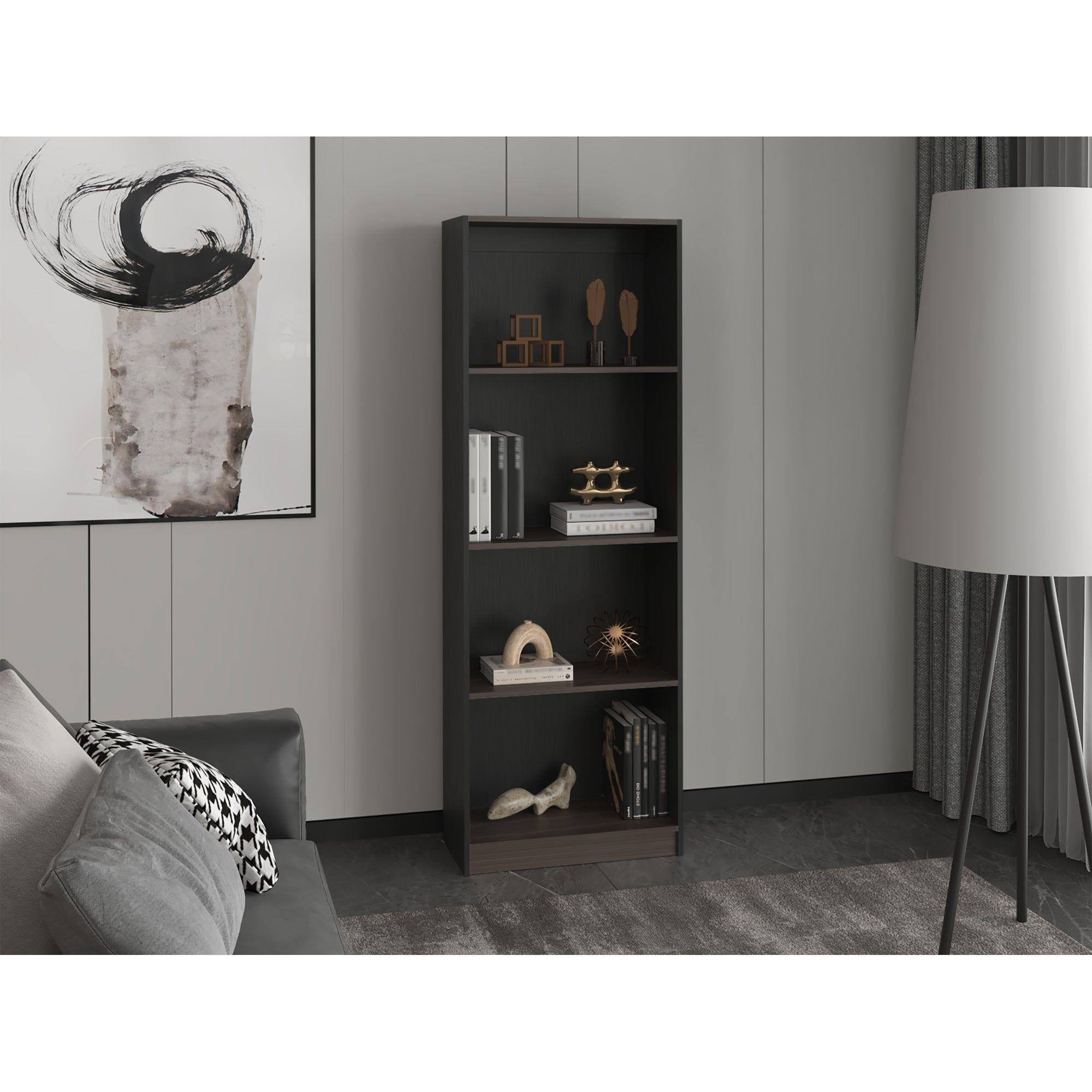 Estante Organizador 3 Niveles Negro Y Café 180,6X62,8X29,9 Cm-5