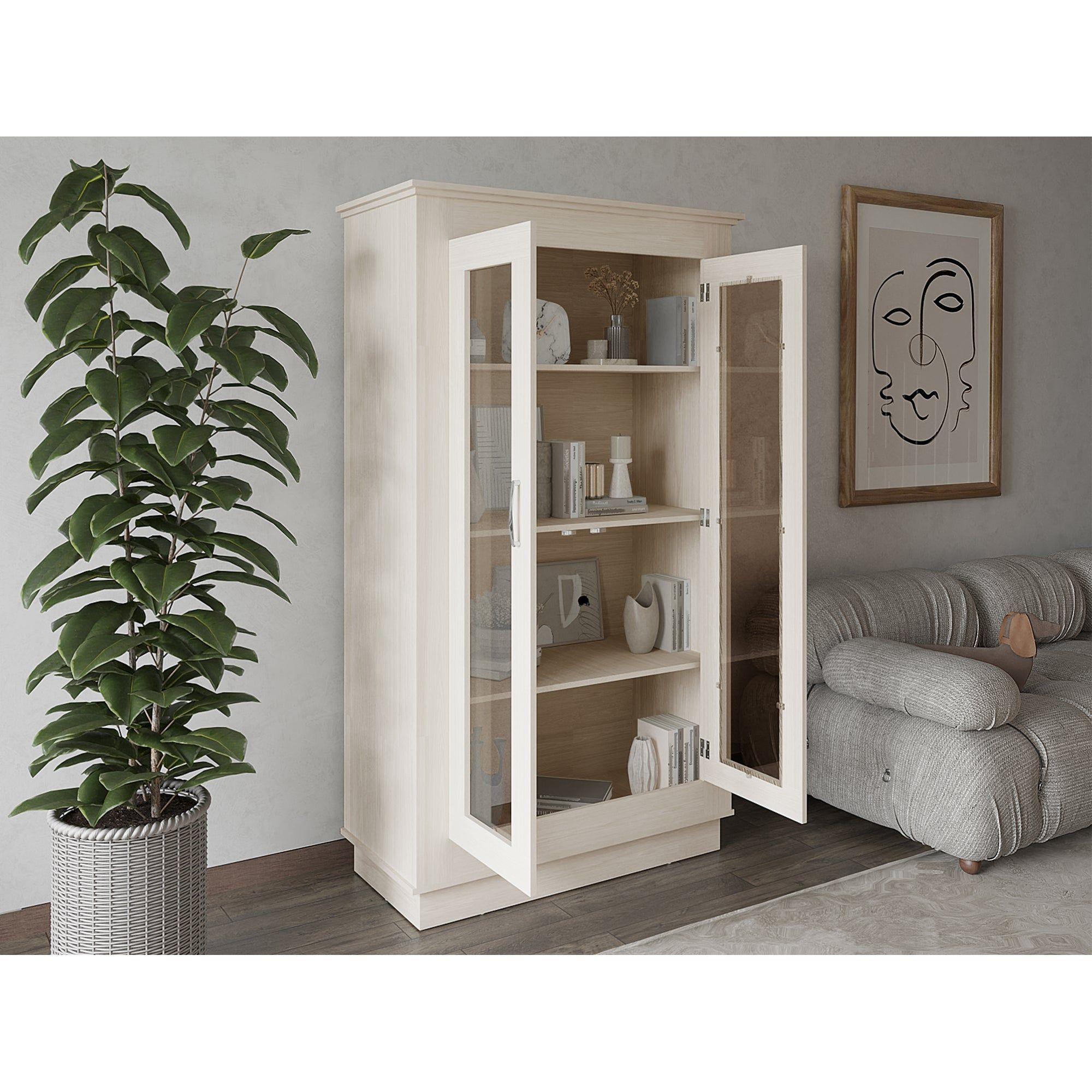 VITRINA 2 PUERTAS 3 ESTANTES FM-005B BLANCO-5