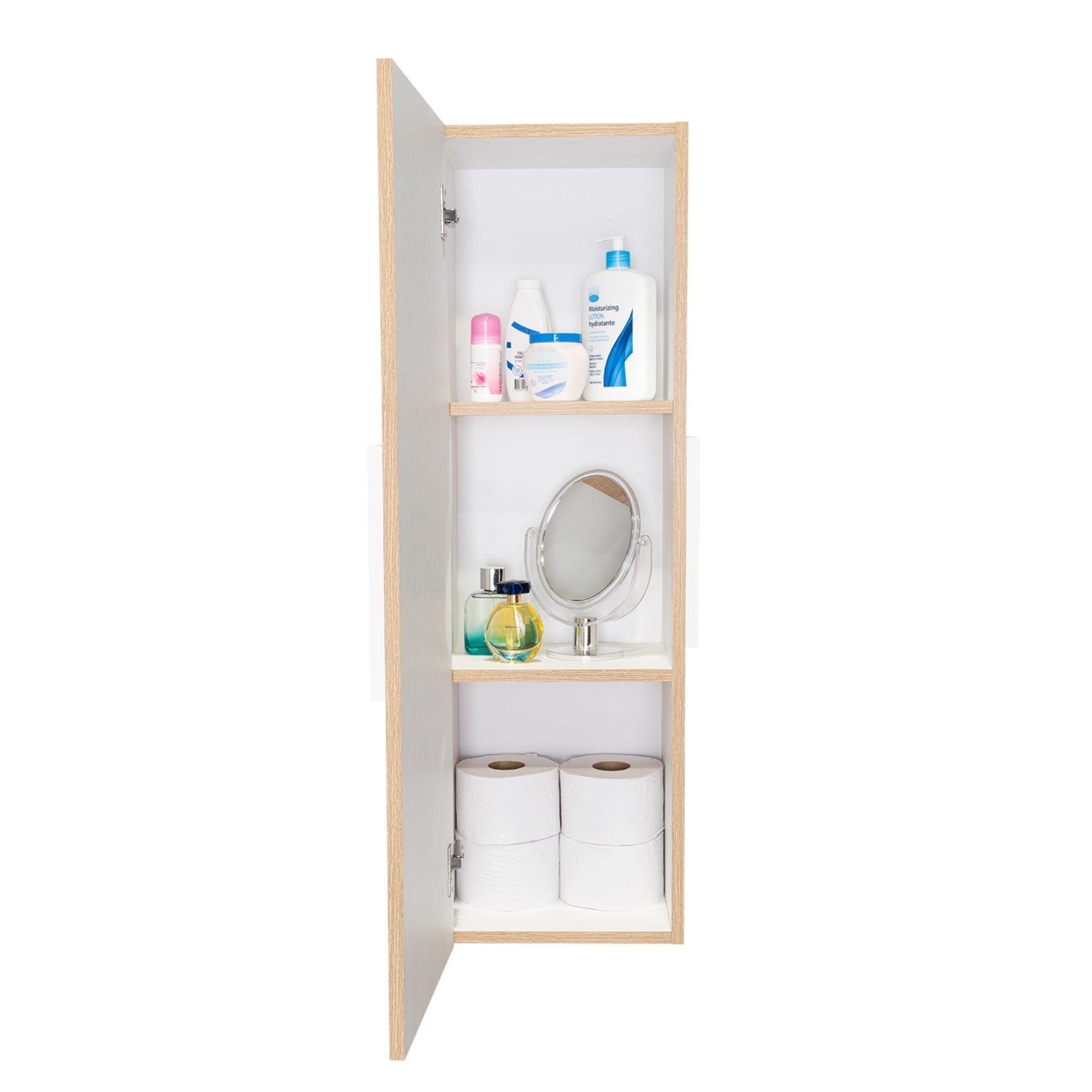MUEBLE ORGANIZADOR MURO DE BAÑO CAFE CLARO-2