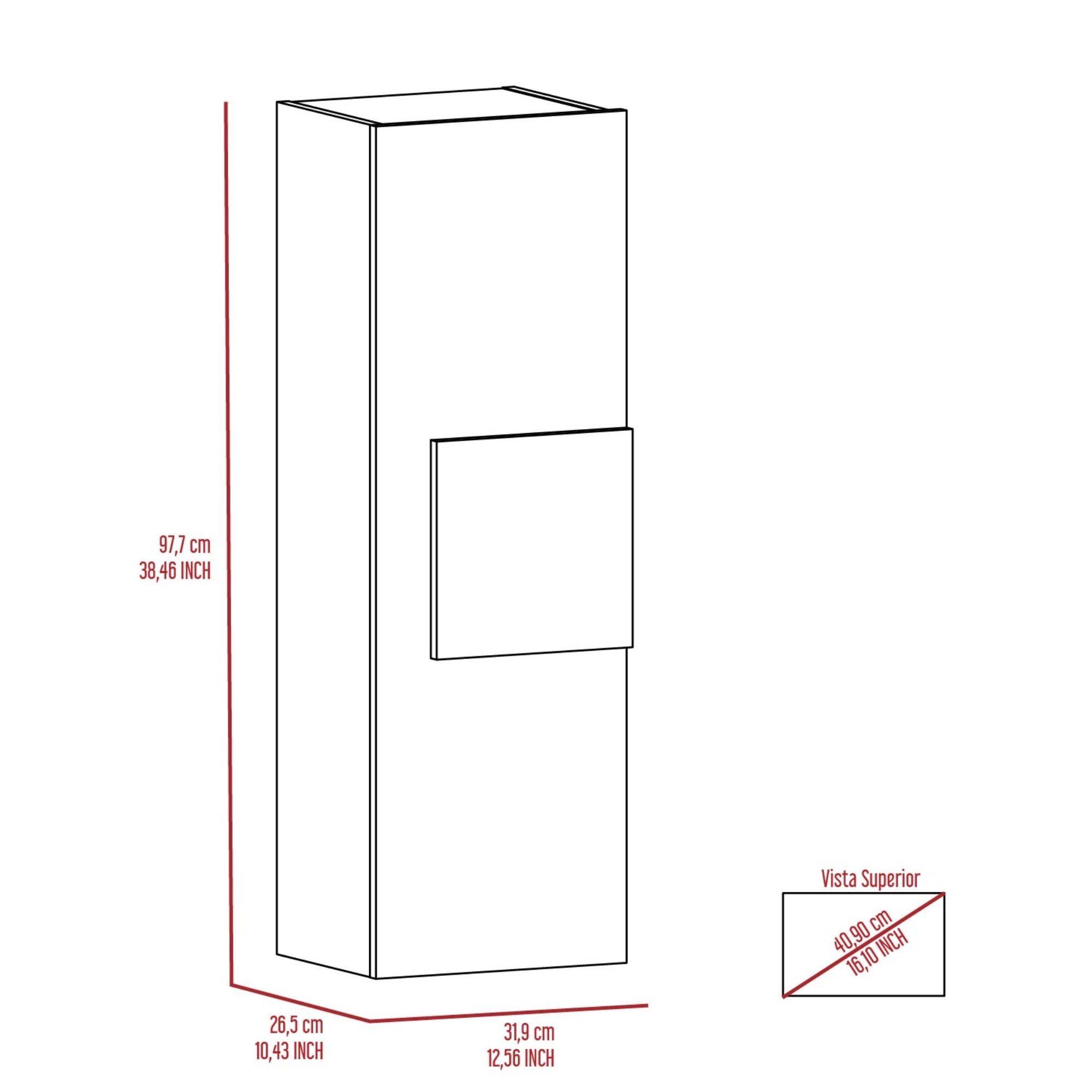 MUEBLE ORGANIZADOR MURO DE BAÑO CAFE CLARO-6