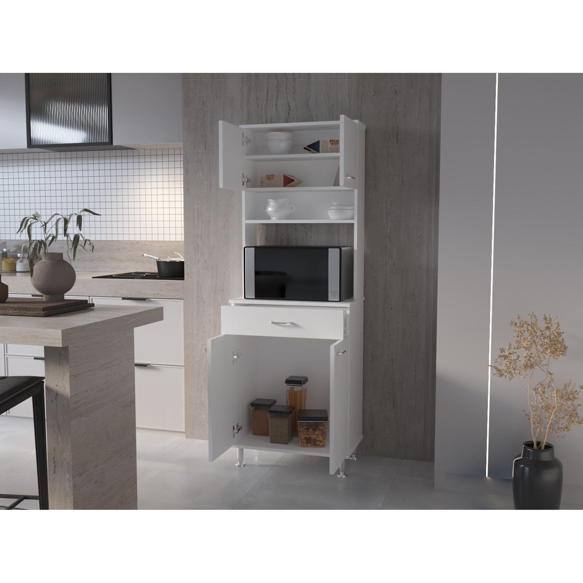 MUEBLE MICROONDAS 4 PUERTAS 1 CAJON FM-012B BLANCO-5